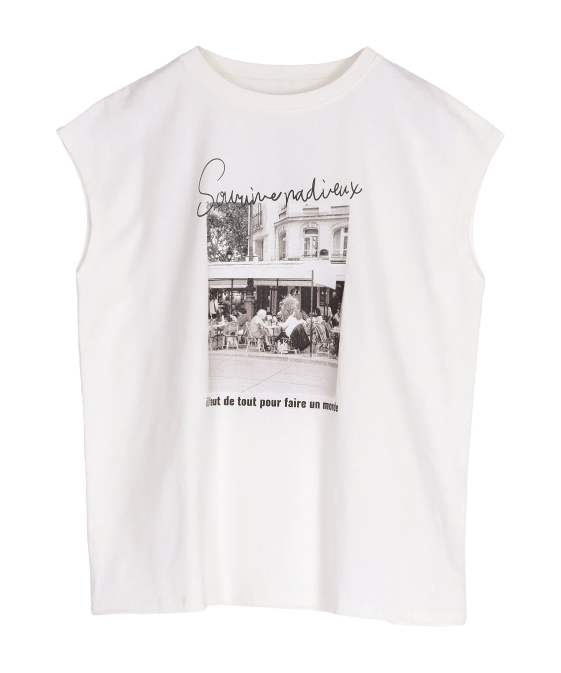 titivate「フレンチスリーブピグメントフォトプリントTシャツ」|Tシャツ・カットソー|