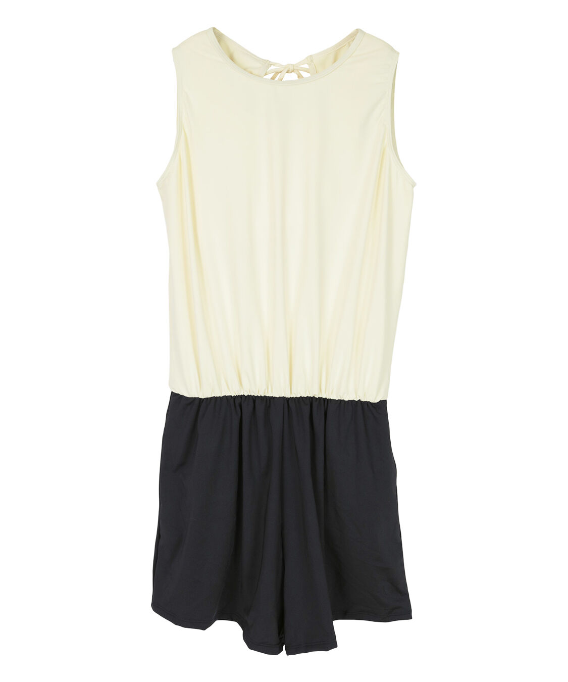 SEA DRESS「ﾊﾞｯｸﾘﾎﾞﾝﾉｰｽﾘｰﾌﾞｵｰﾙｲﾝﾜﾝ/水着」|コンビネゾン|