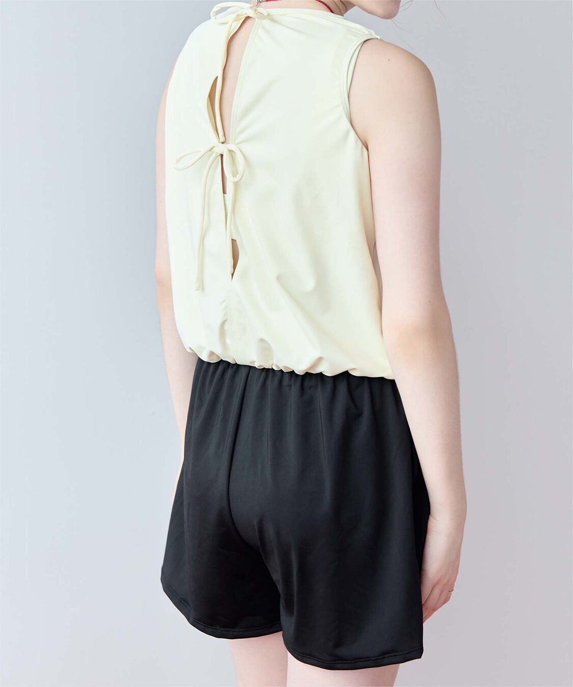 SEA DRESS「ﾊﾞｯｸﾘﾎﾞﾝﾉｰｽﾘｰﾌﾞｵｰﾙｲﾝﾜﾝ/水着」|コンビネゾン|