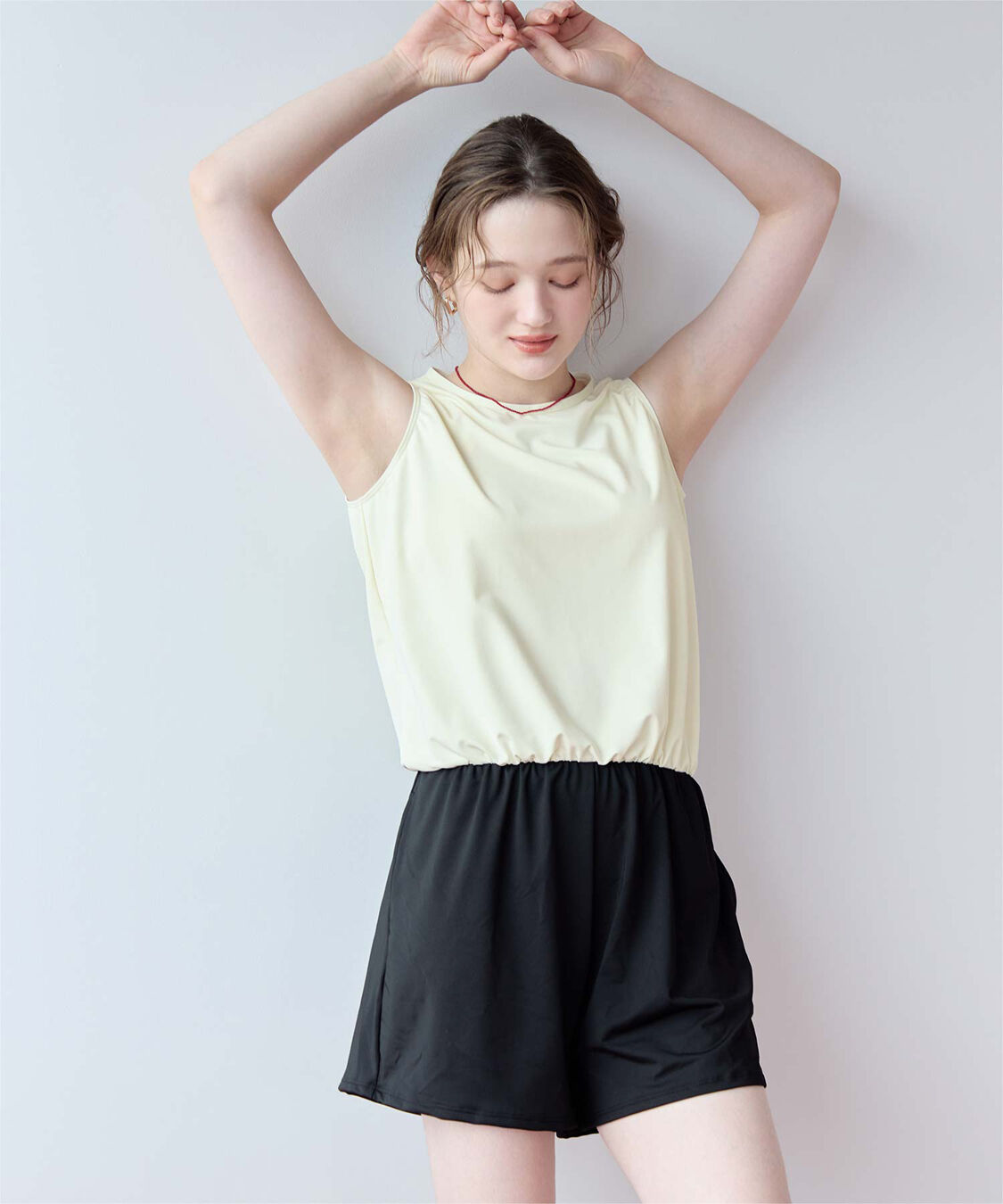 SEA DRESS「ﾊﾞｯｸﾘﾎﾞﾝﾉｰｽﾘｰﾌﾞｵｰﾙｲﾝﾜﾝ/水着」|コンビネゾン|