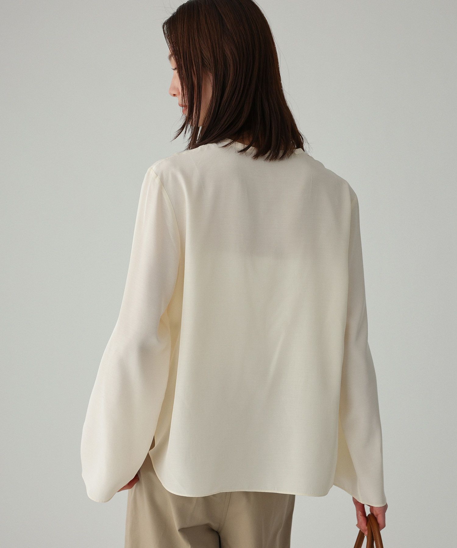 BABYLONE「ｱｾﾃｰﾄｼﾙｷｰBL」|シャツ・ブラウス|