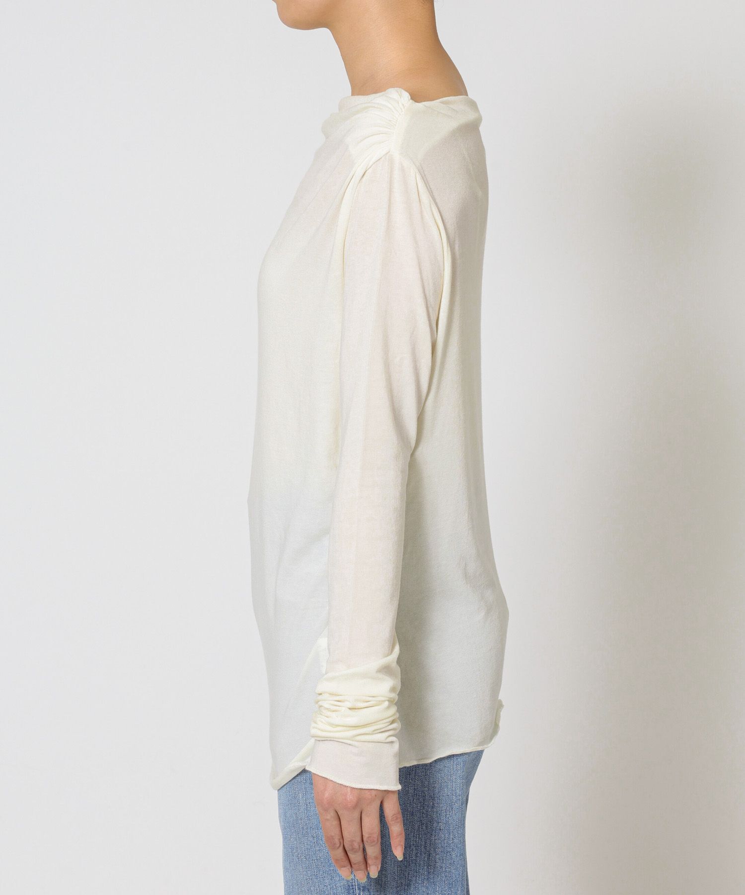 BABYLONE「【手洗い可】ギャザーベアテンカットソー」|Tシャツ・カットソー|