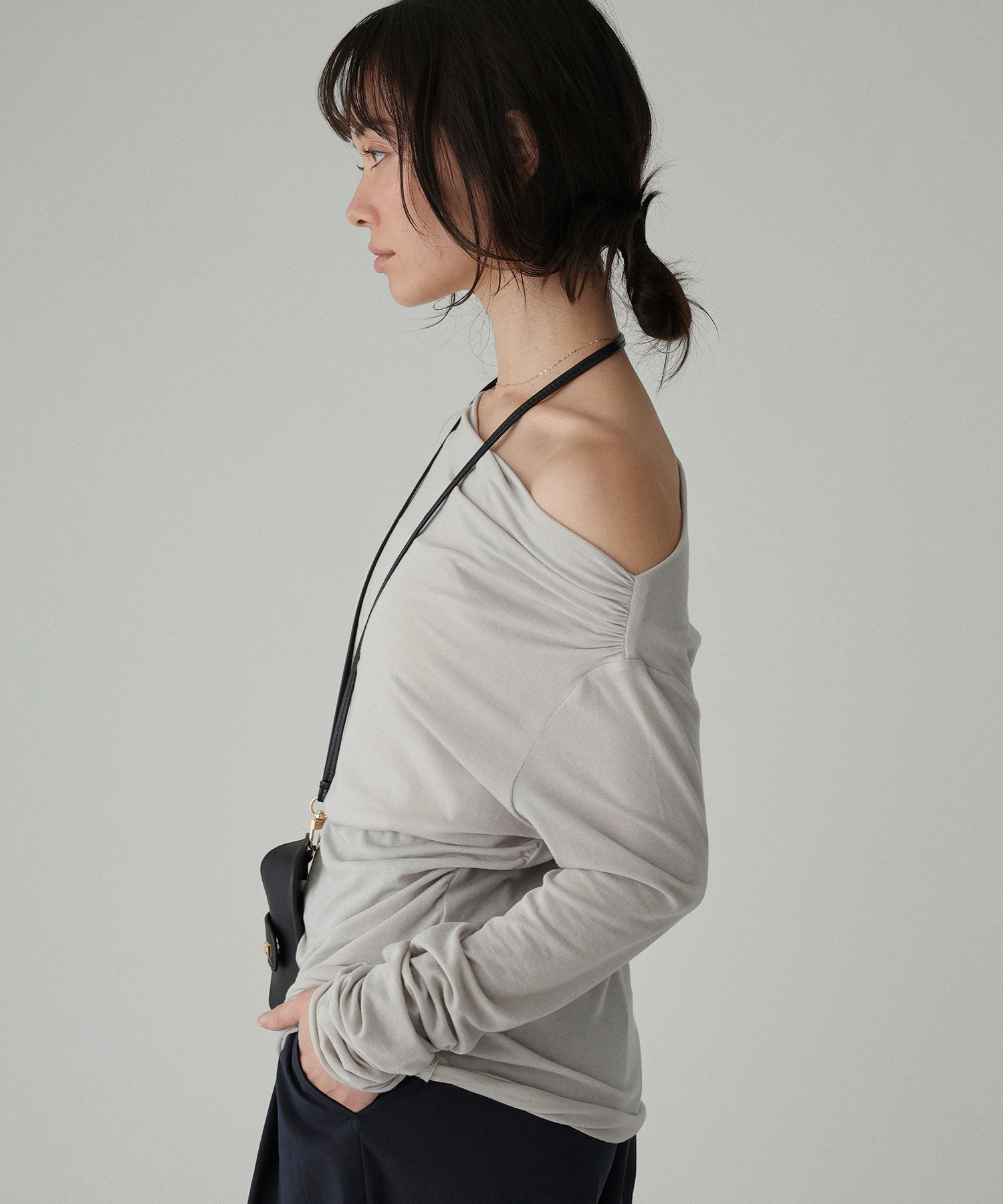 BABYLONE「【手洗い可】ギャザーベアテンカットソー」|Tシャツ・カットソー|