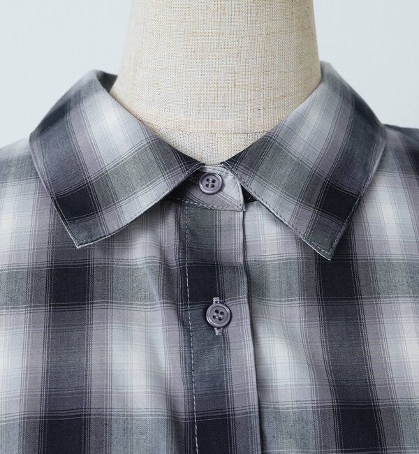  「ロールアップチェックシャツ」|シャツ・ブラウス|