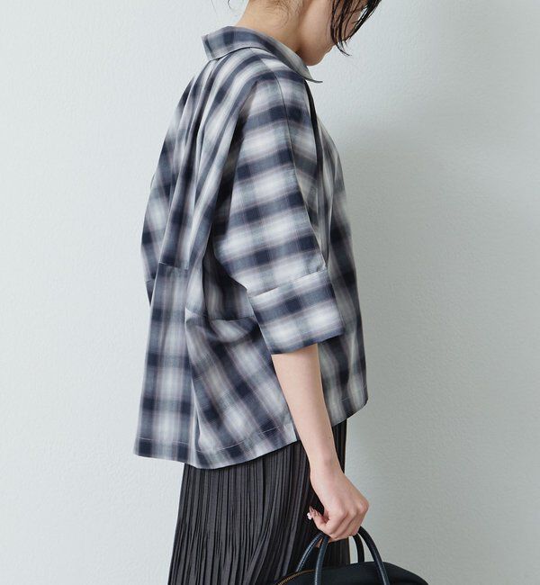  「ロールアップチェックシャツ」|シャツ・ブラウス|