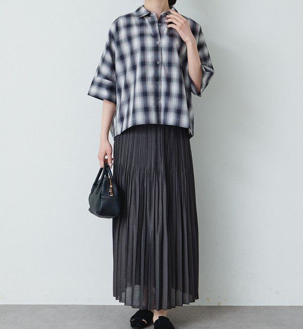  「ロールアップチェックシャツ」|シャツ・ブラウス|