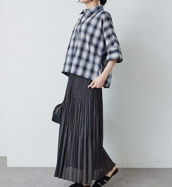  「ロールアップチェックシャツ」|シャツ・ブラウス|