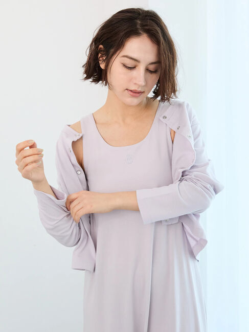 Te chichi「ワンポイント刺繍ミニ裏毛カーディガン」|カーディガン|