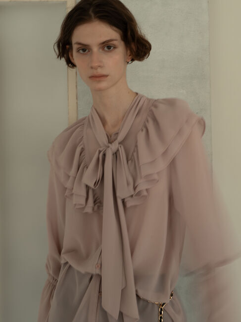 Te chichi「ボウタイチュニックフリルブラウス《2025Autumn catalog vol.2 item》」|シャツ・ブラウス|