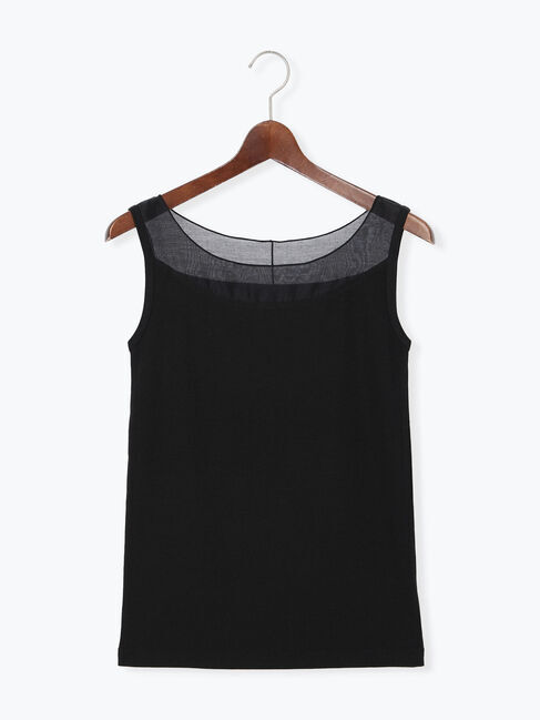 Te chichi「【接触冷感】シアー切替スクエアネックタンクトップ」|タンクトップ|