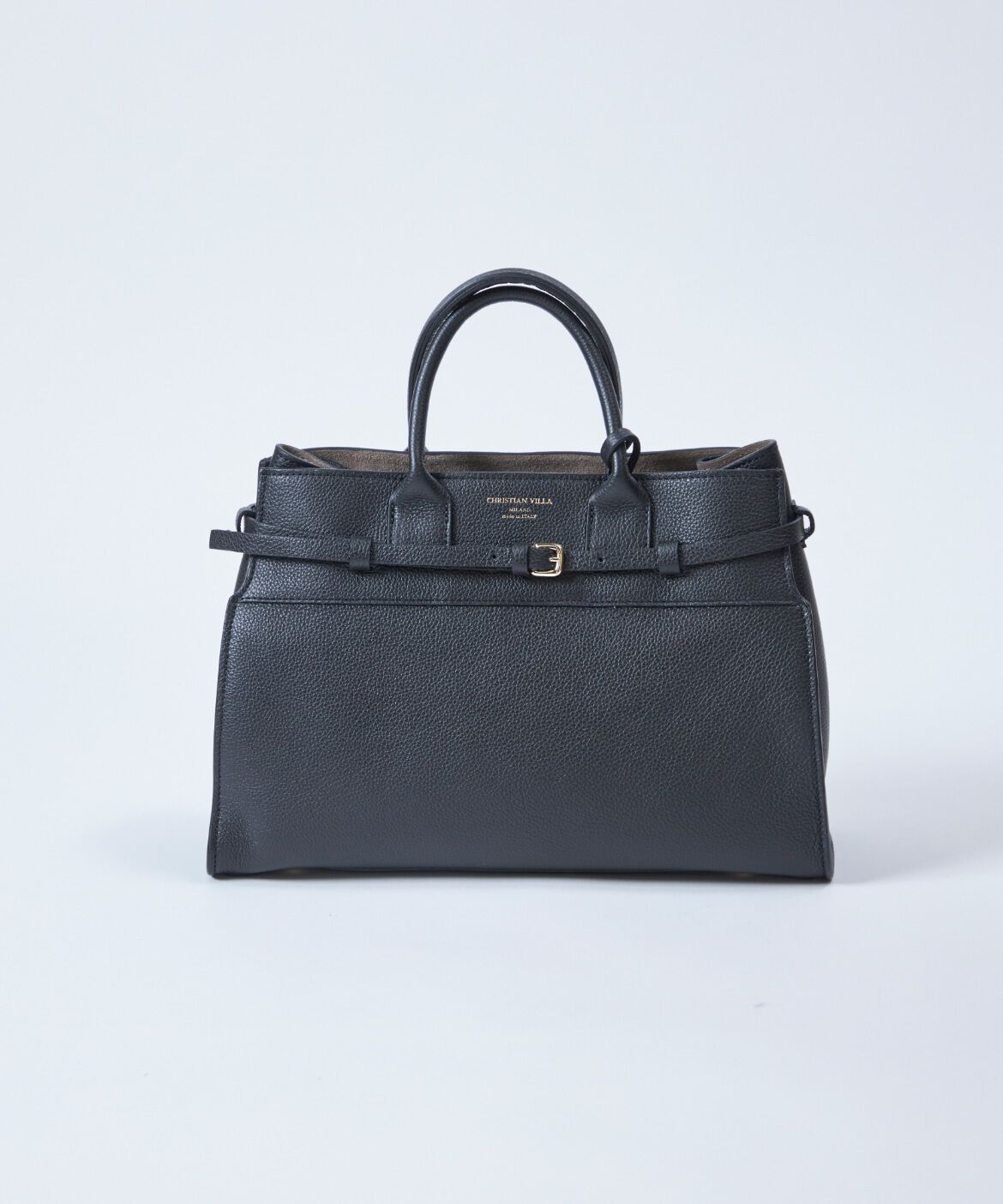 INED「《SUPERIOR CLOSET》ポーチ付きレザートートバッグ《CHRISTIAN VILLA》」|トートバッグ|ブラック