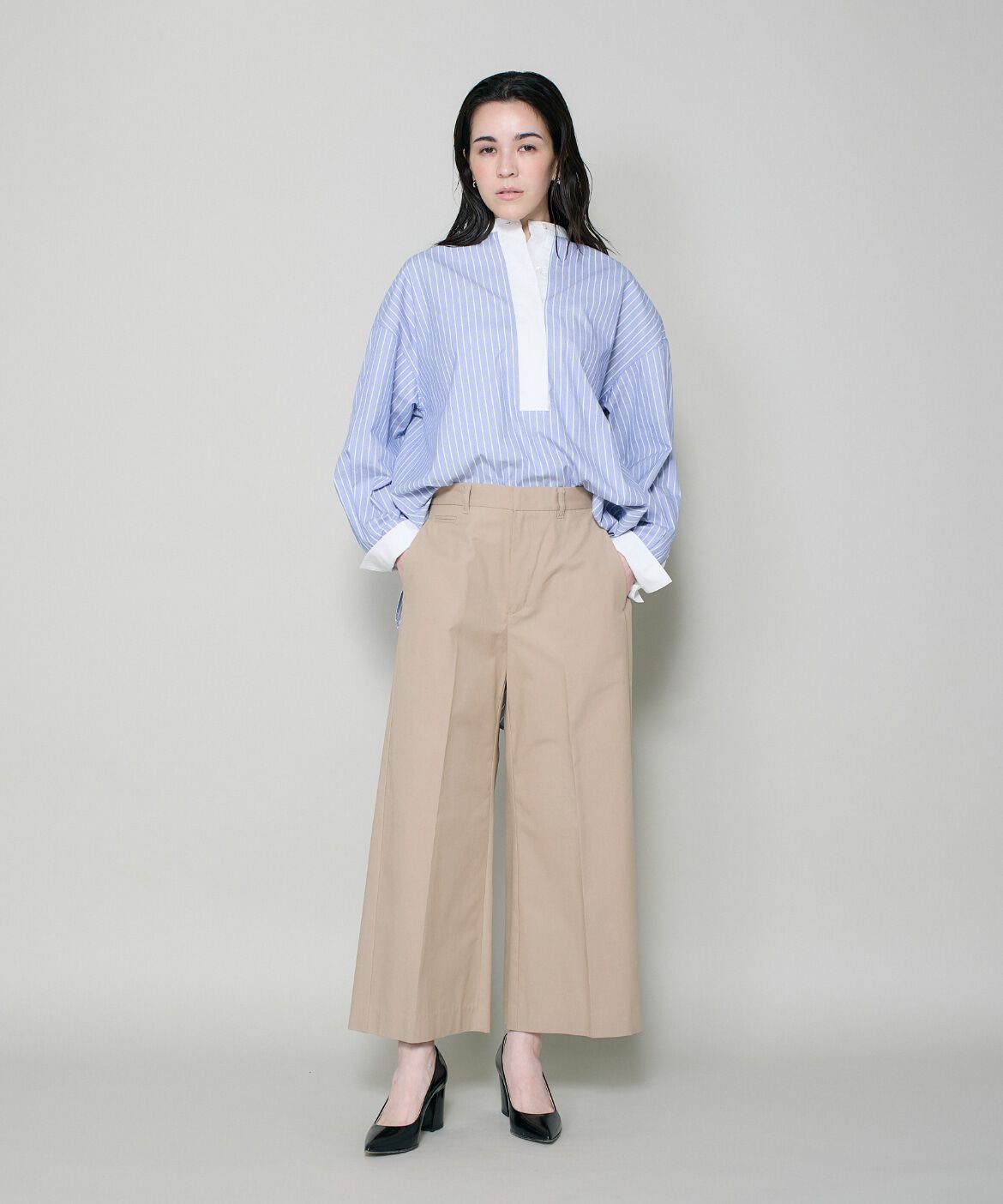 DAY by DAY it&rsquo;s international「スタンドカラーオックスロングシャツ」|シャツ・ブラウス|