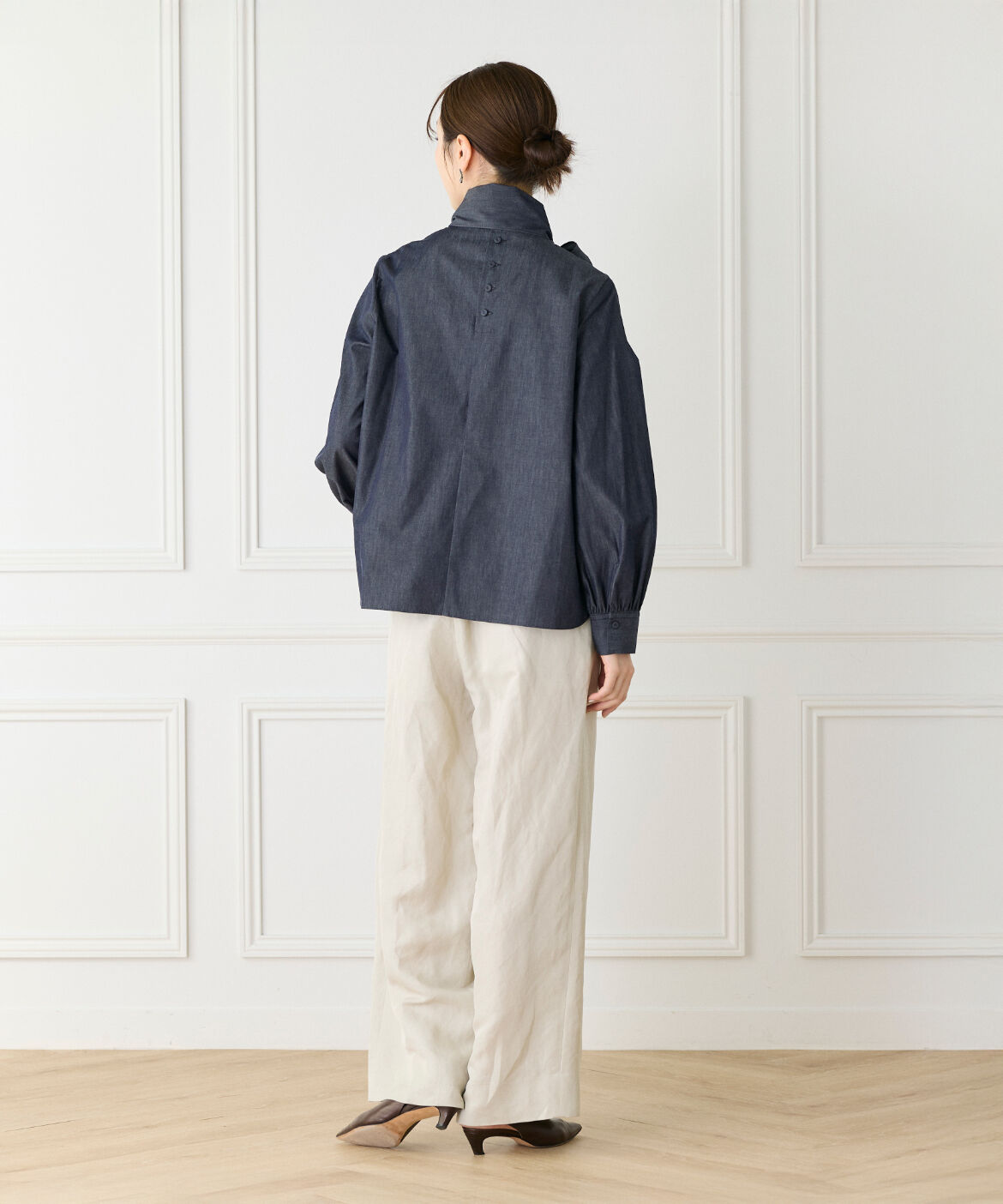 Le Souk「《大きいサイズ》ハイネックボウタイ付きブラウス　」|シャツ・ブラウス|