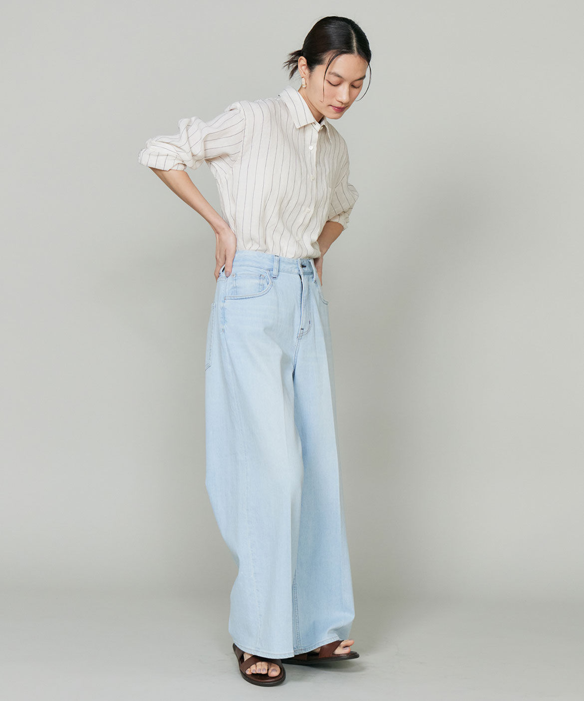 INED「リネンレギュラーカラーシャツ　　　」|シャツ・ブラウス|