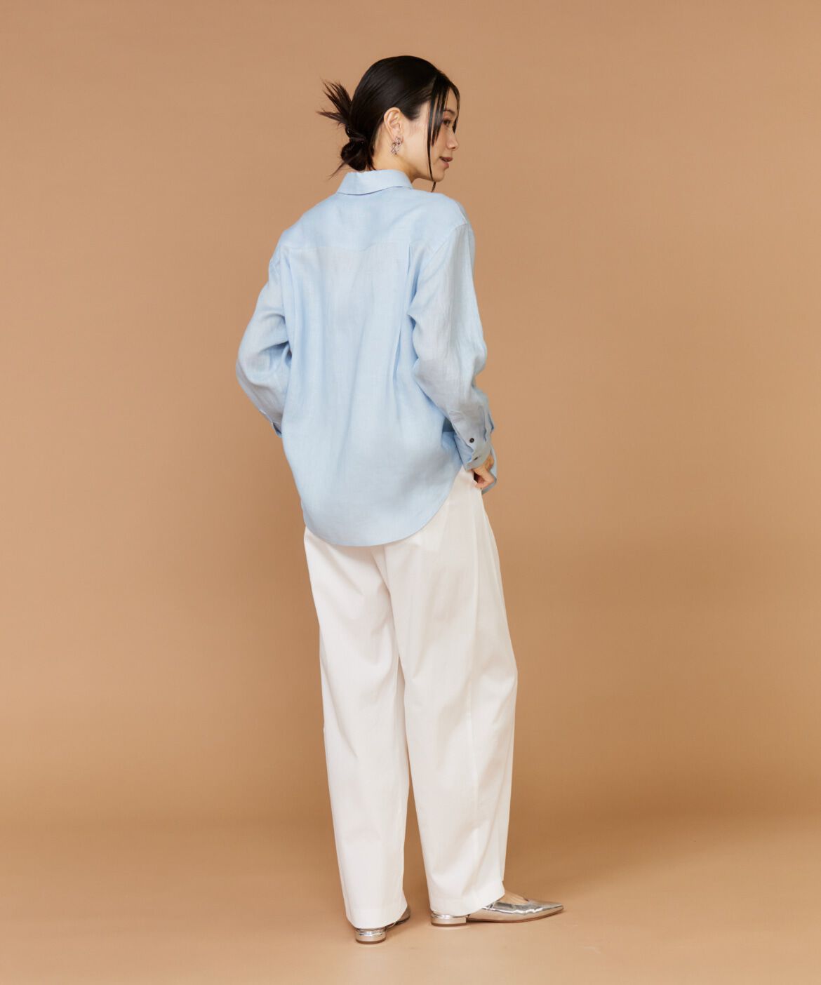 INED「リネンレギュラーカラーシャツ　　　」|シャツ・ブラウス|