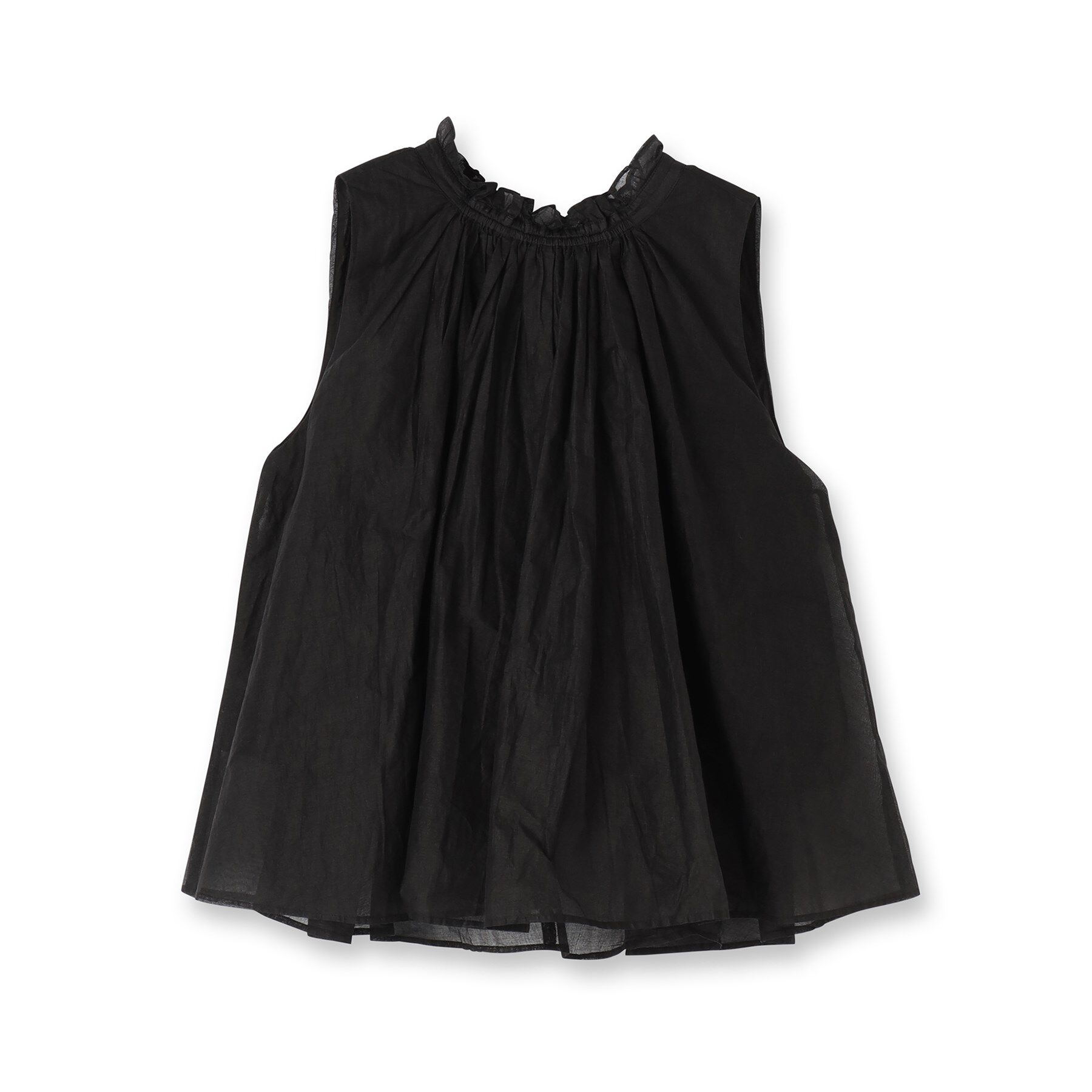 UNTITLED「【MARILYN MOON】シアースターチドコットンギャザーブラウス」|シャツ・ブラウス|