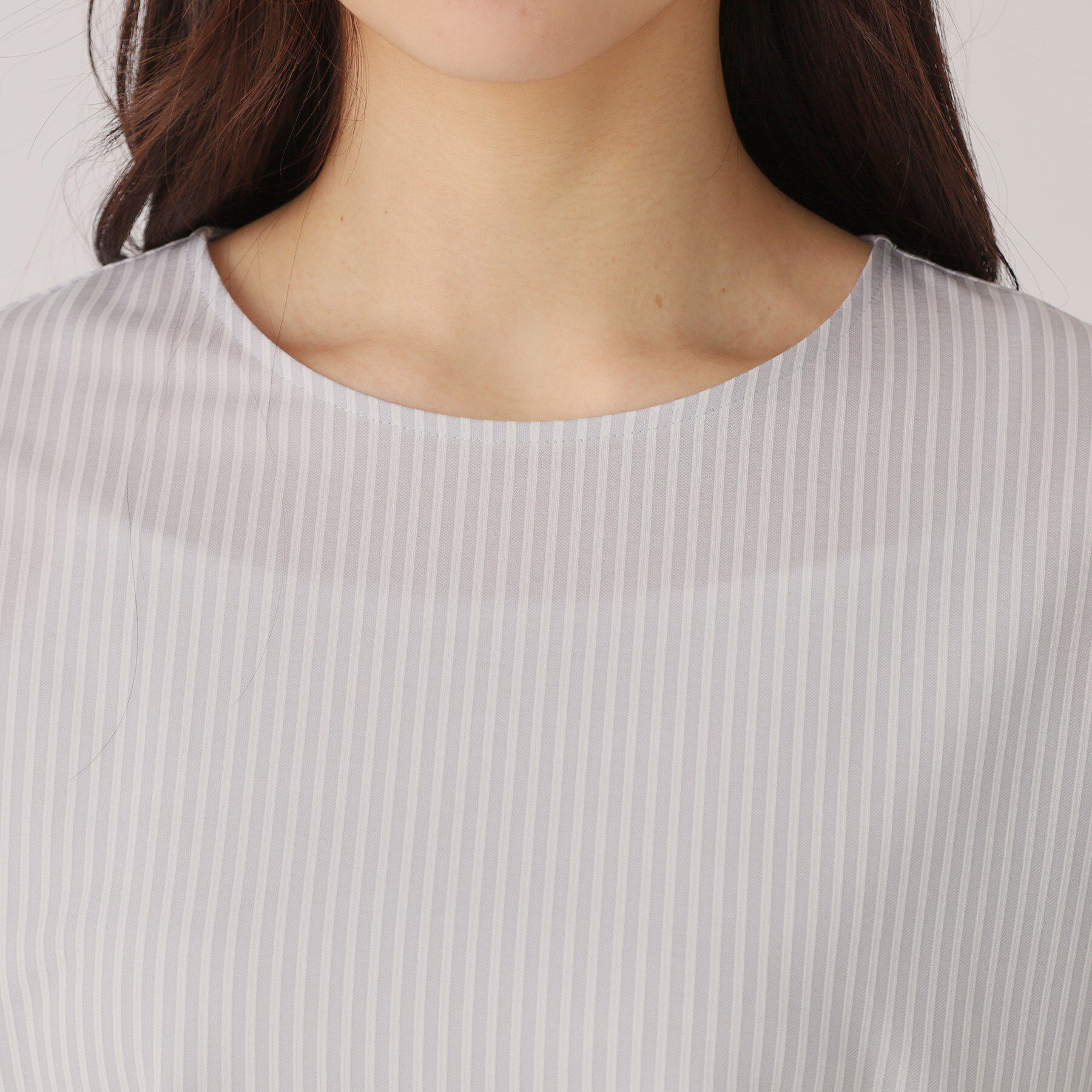 COUP DE CHANCE「【洗える／日本製／】ストライプ柄ジャージのトップス」|Tシャツ・カットソー|