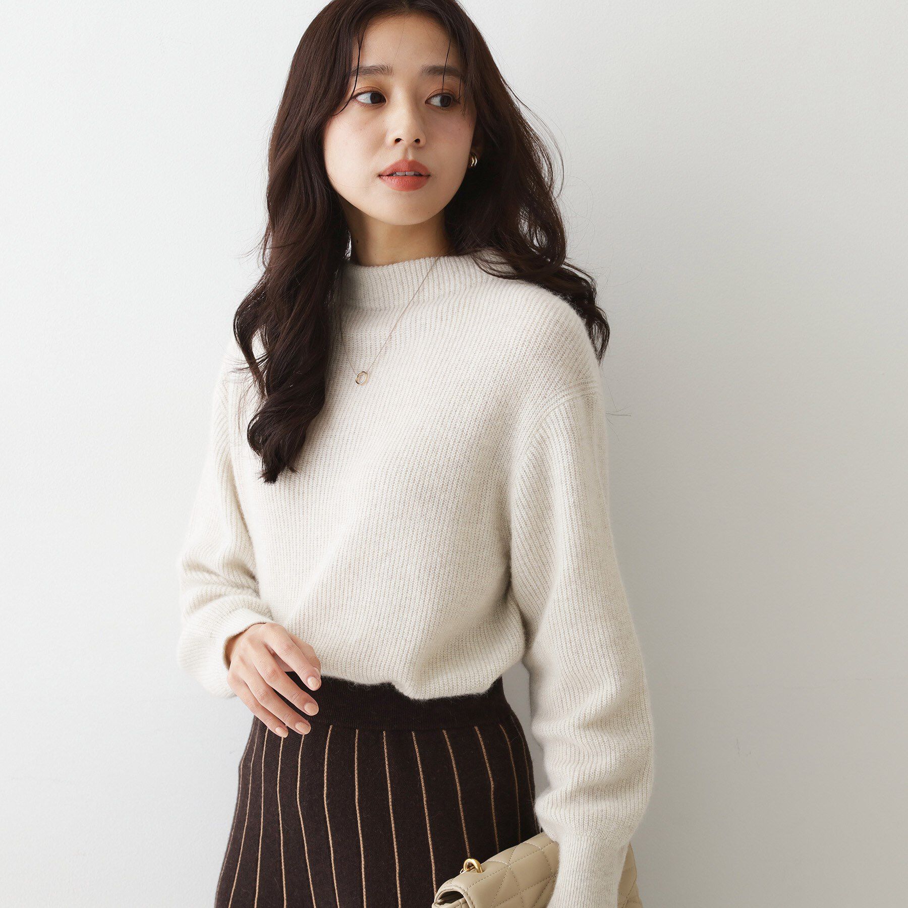 COUP DE CHANCE「【ヘアリー感／軽い】モックネックニット」|ニット・セーター|