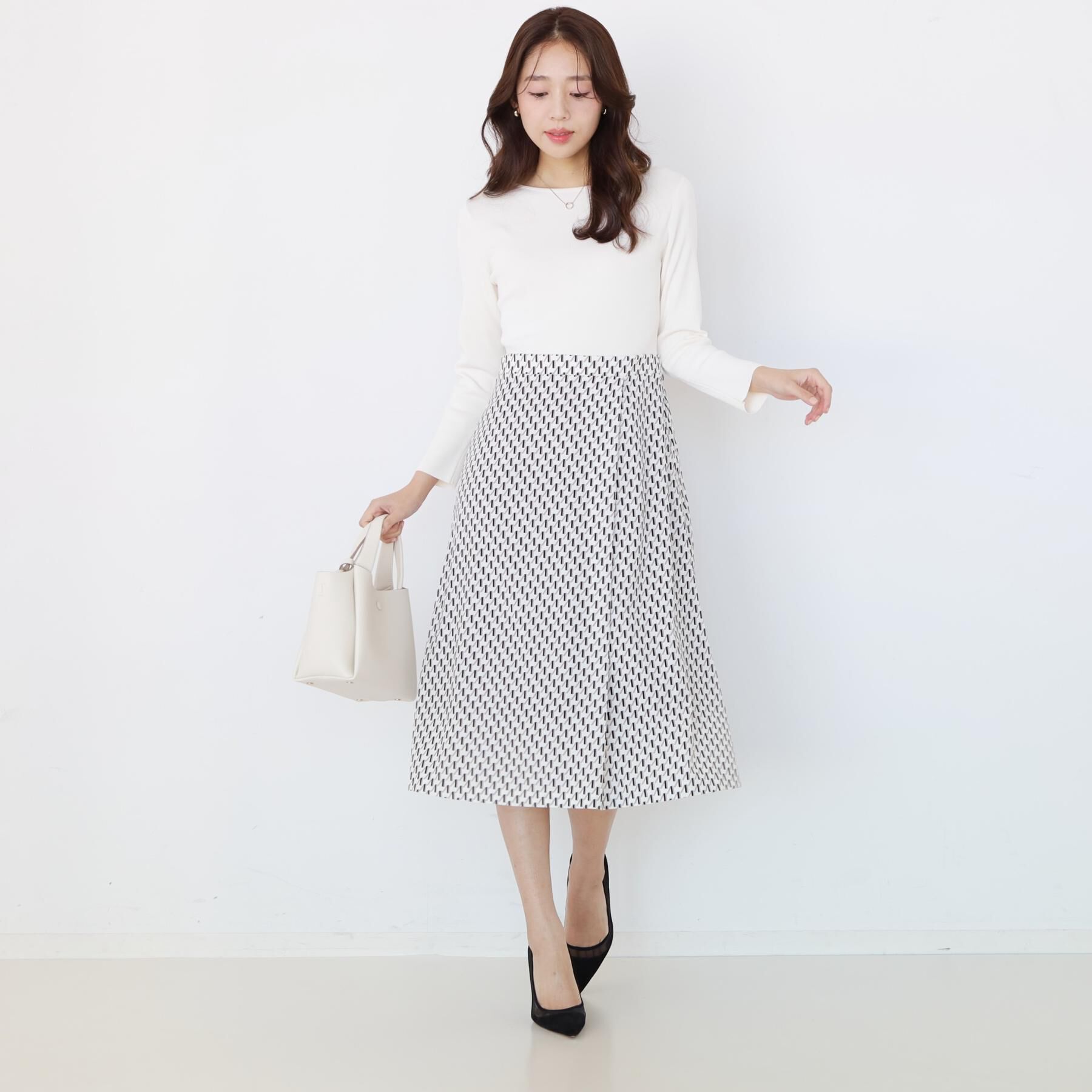 COUP DE CHANCE「【手洗い可】異素材ドッキングワンピース」|ワンピース|