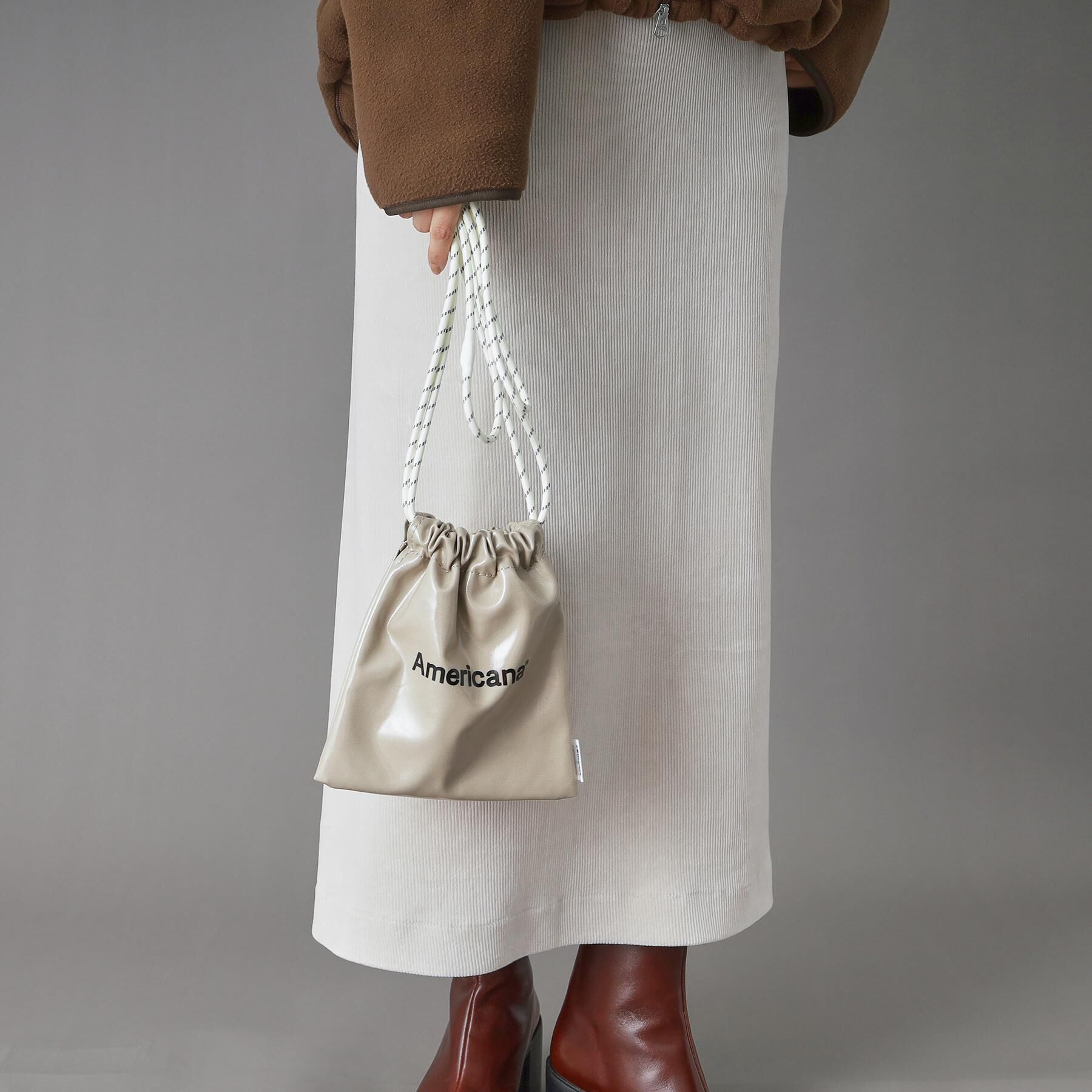 DRESSTERIOR「Americana（アメリカーナ）&times;TEMBEA PVCコーティング巾着」|ハンドバッグ|