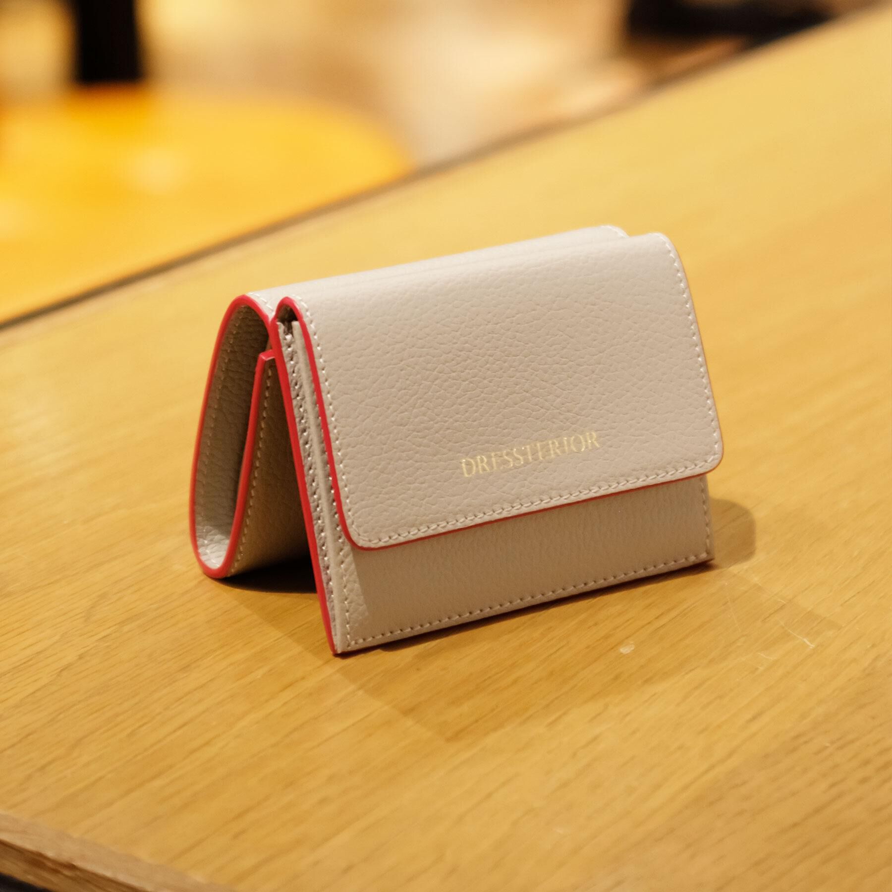 DRESSTERIOR「バイカラーコンパクトウォレット」|財布|グレージュ(550)