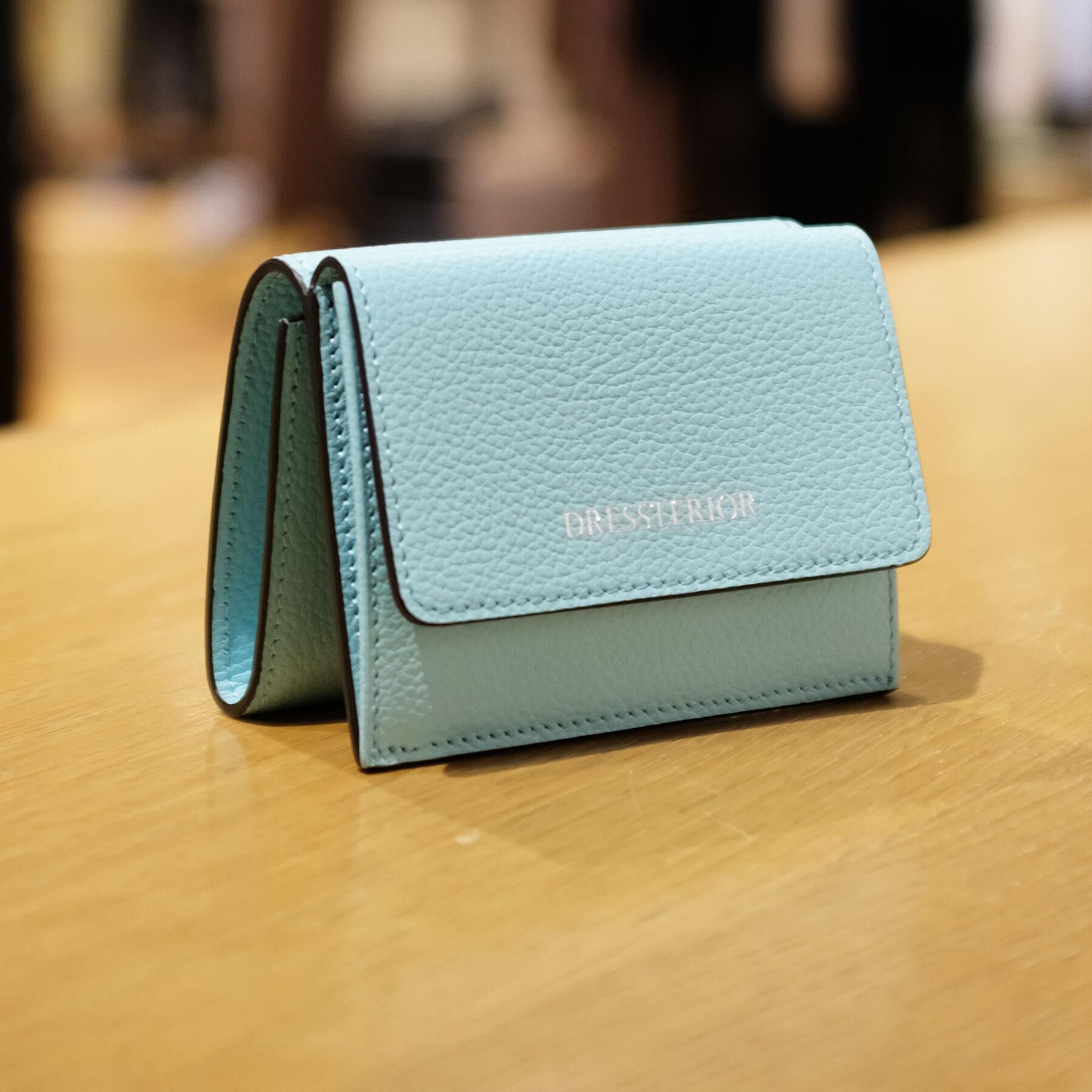 DRESSTERIOR「バイカラーコンパクトウォレット」|財布|サックスブルー(59