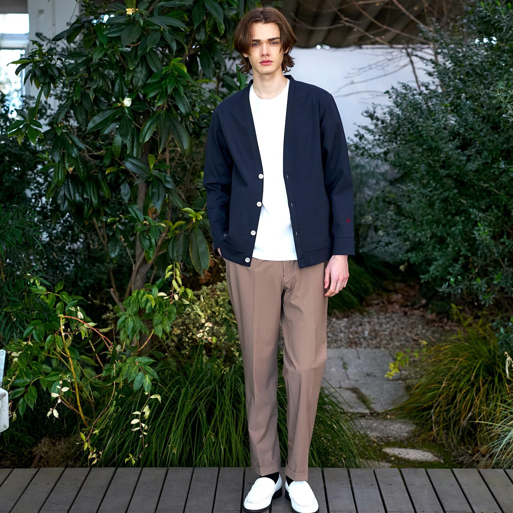 DRESSTERIOR「【接触冷感／セットアップ可】ドライタッチ ハイカウントカットソー カーディガン」|カーディガン|