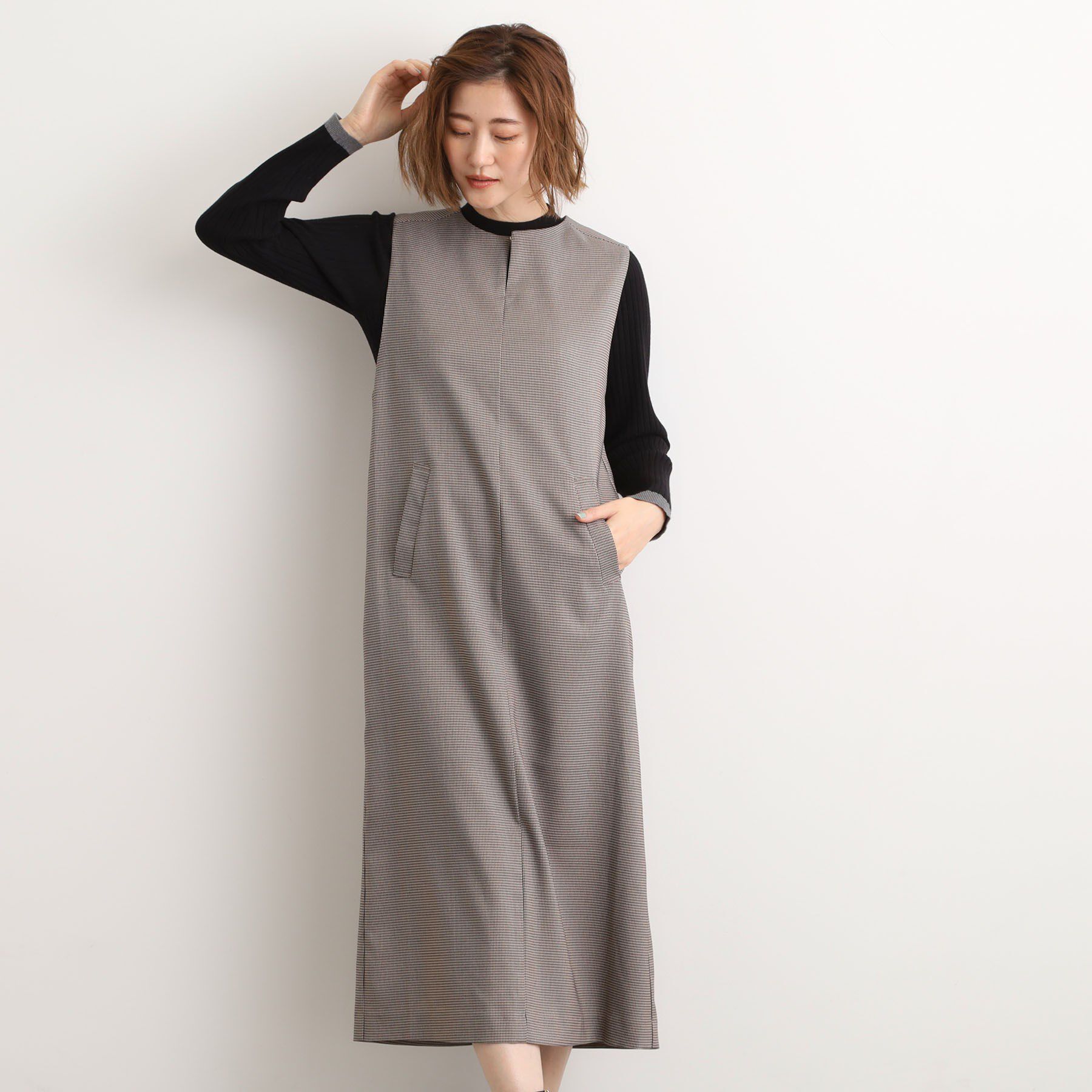 grove「【2WAY/美シルエット】着こなし自在のジャンドレワンピース」|ワンピース|