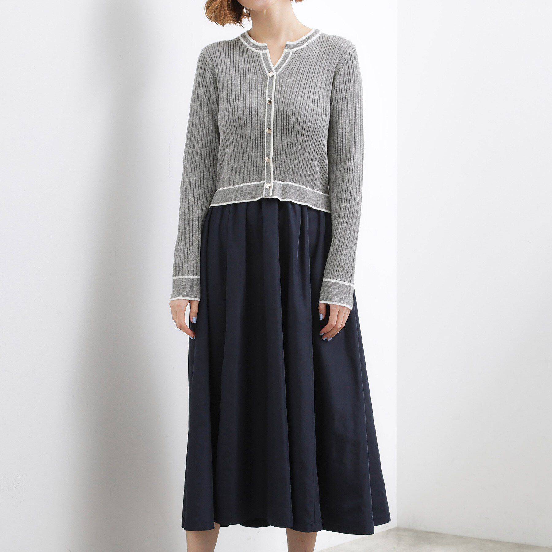 grove「一枚で装いが整う　マルチボーダーアソートドッキングワンピース」|ワンピース|