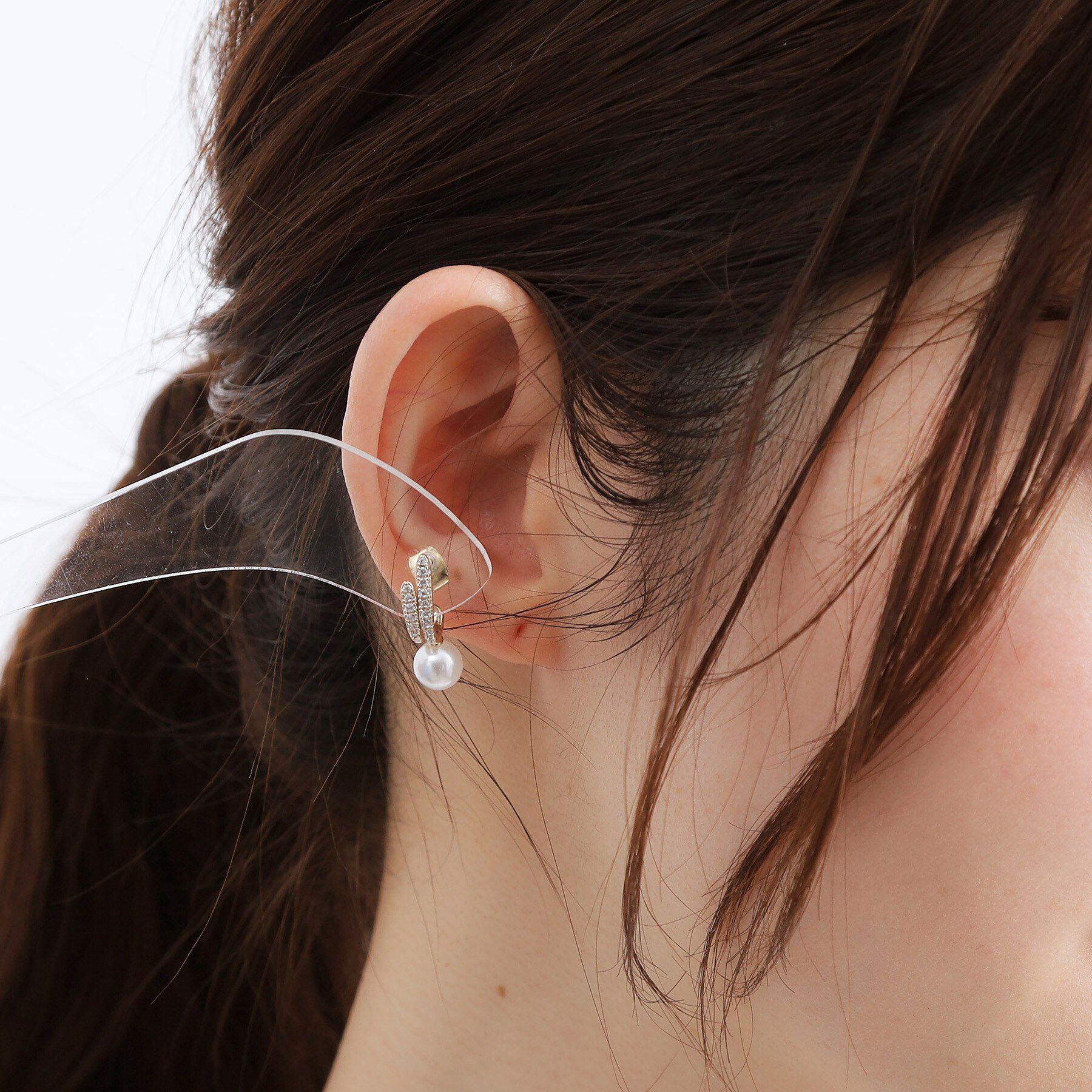 grove「ビジューフェイクパールピアス」|ピアス|