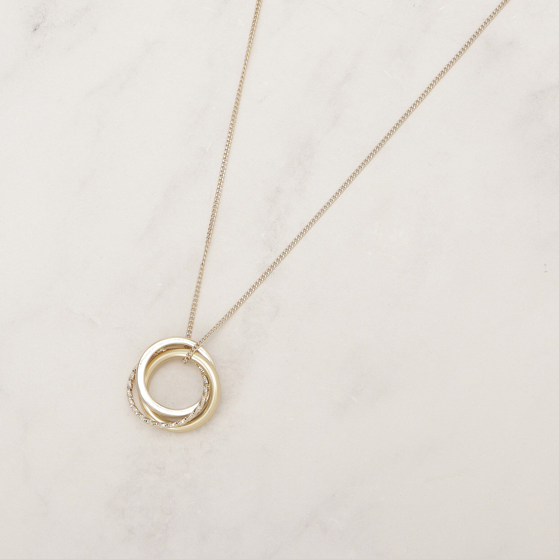 grove「カラーエポリングネックレス」|ネックレス|グレー(012)