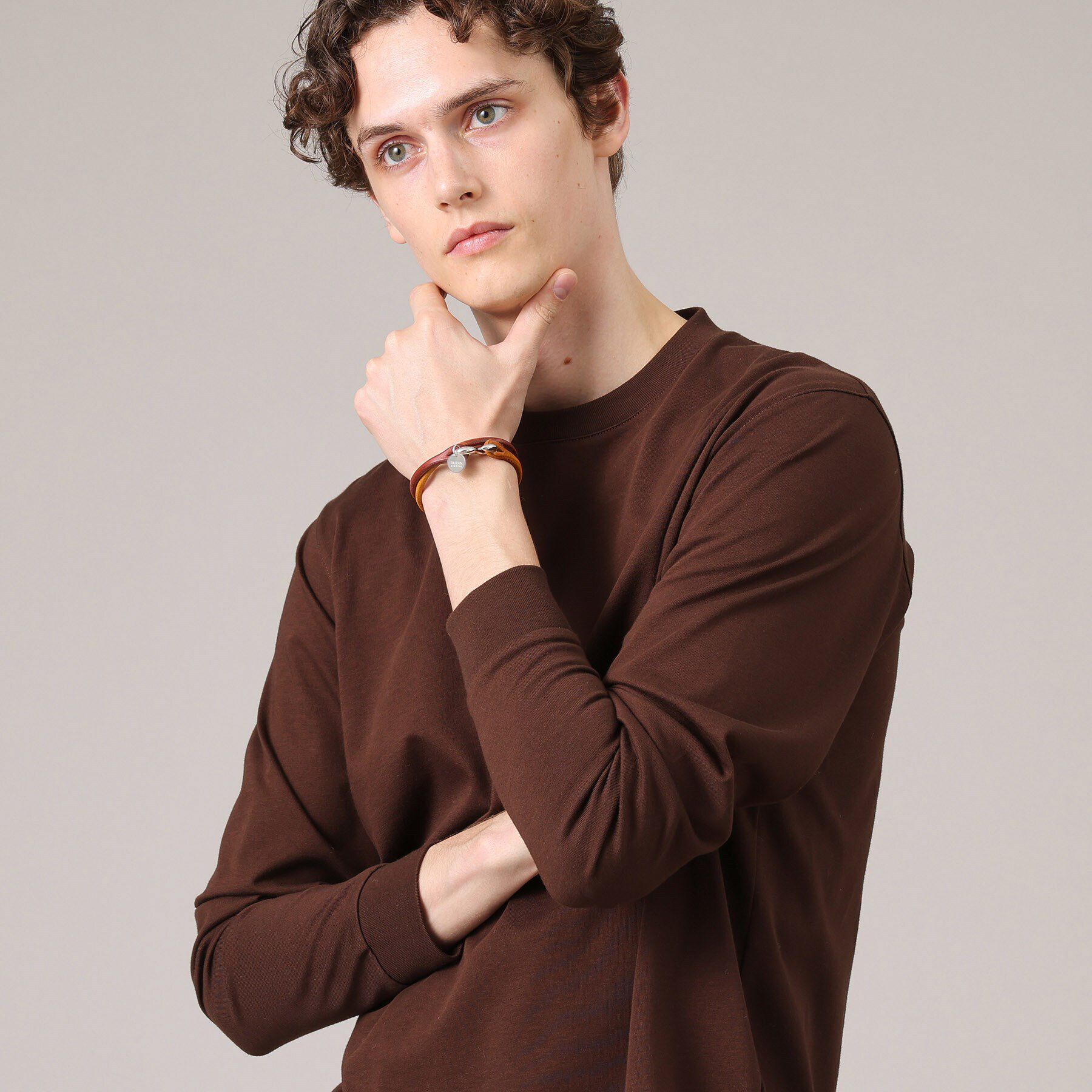 TAKEO KIKUCHI「【MADE IN JAPAN】2重巻き 染め分けレザー ブレスレット」|ブレスレット・バングル|