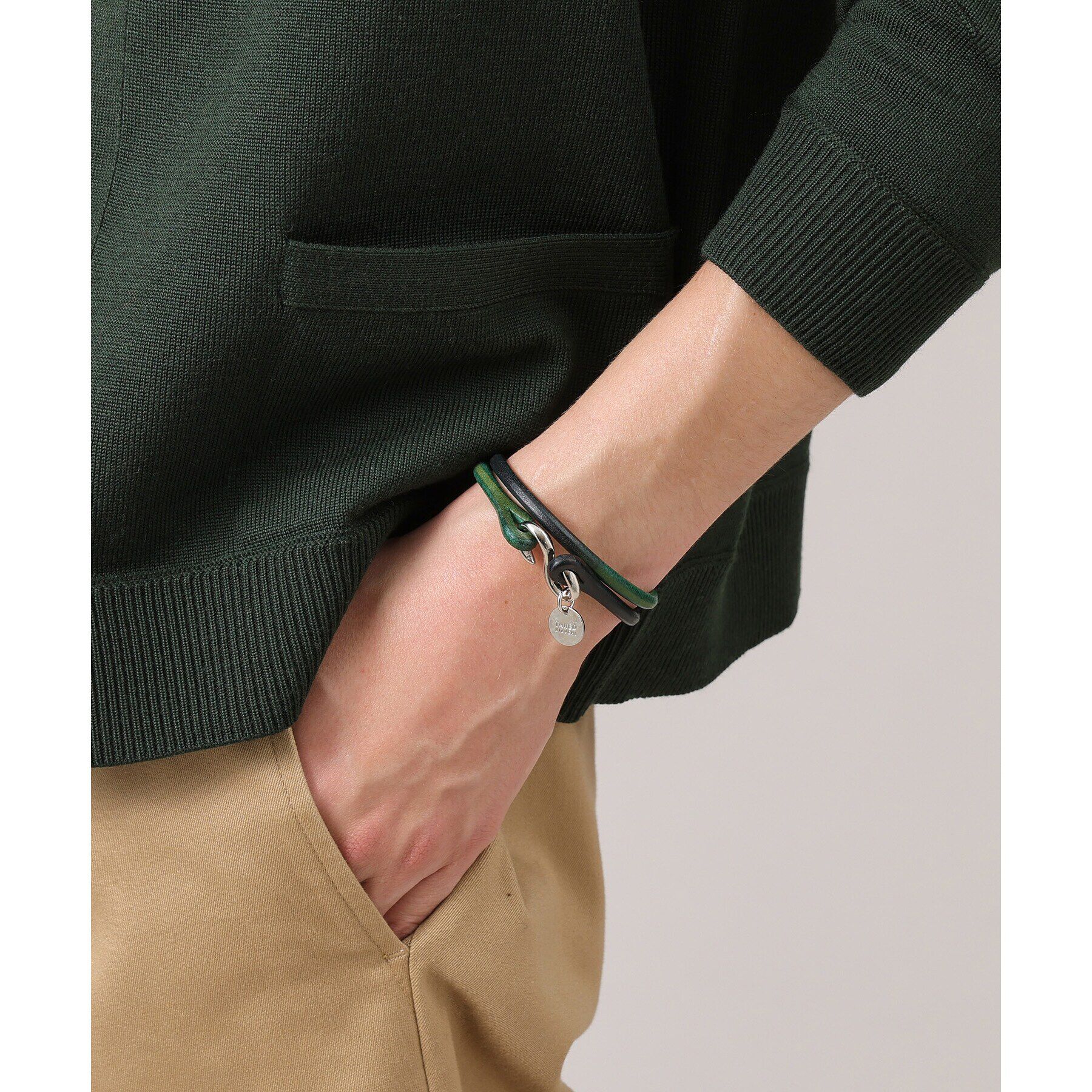 TAKEO KIKUCHI「【MADE IN JAPAN】2重巻き 染め分けレザー ブレスレット」|ブレスレット・バングル|