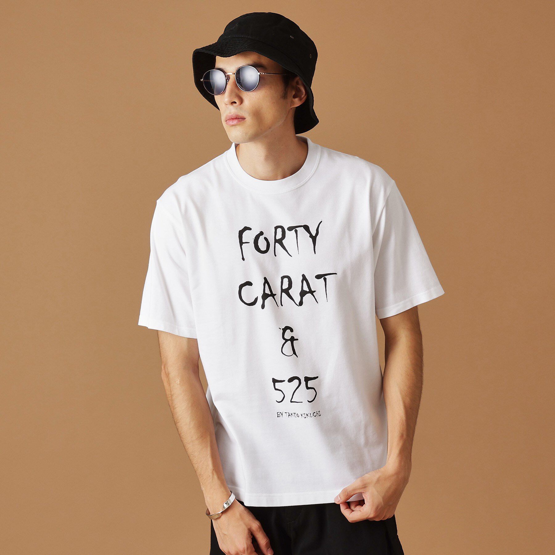40CARATS&525「【Sサイズ～】40ct＆525ワールドツアー半袖Tシャツ」|Tシャツ・カットソー|ホワイト(001)