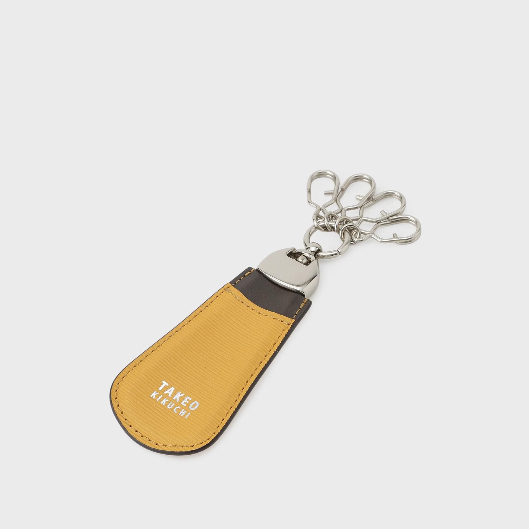 TAKEO KIKUCHI「【リップル】レザー巻きシューホーン＆4連キーホルダー」|キーケース|キャメルブラウン(0