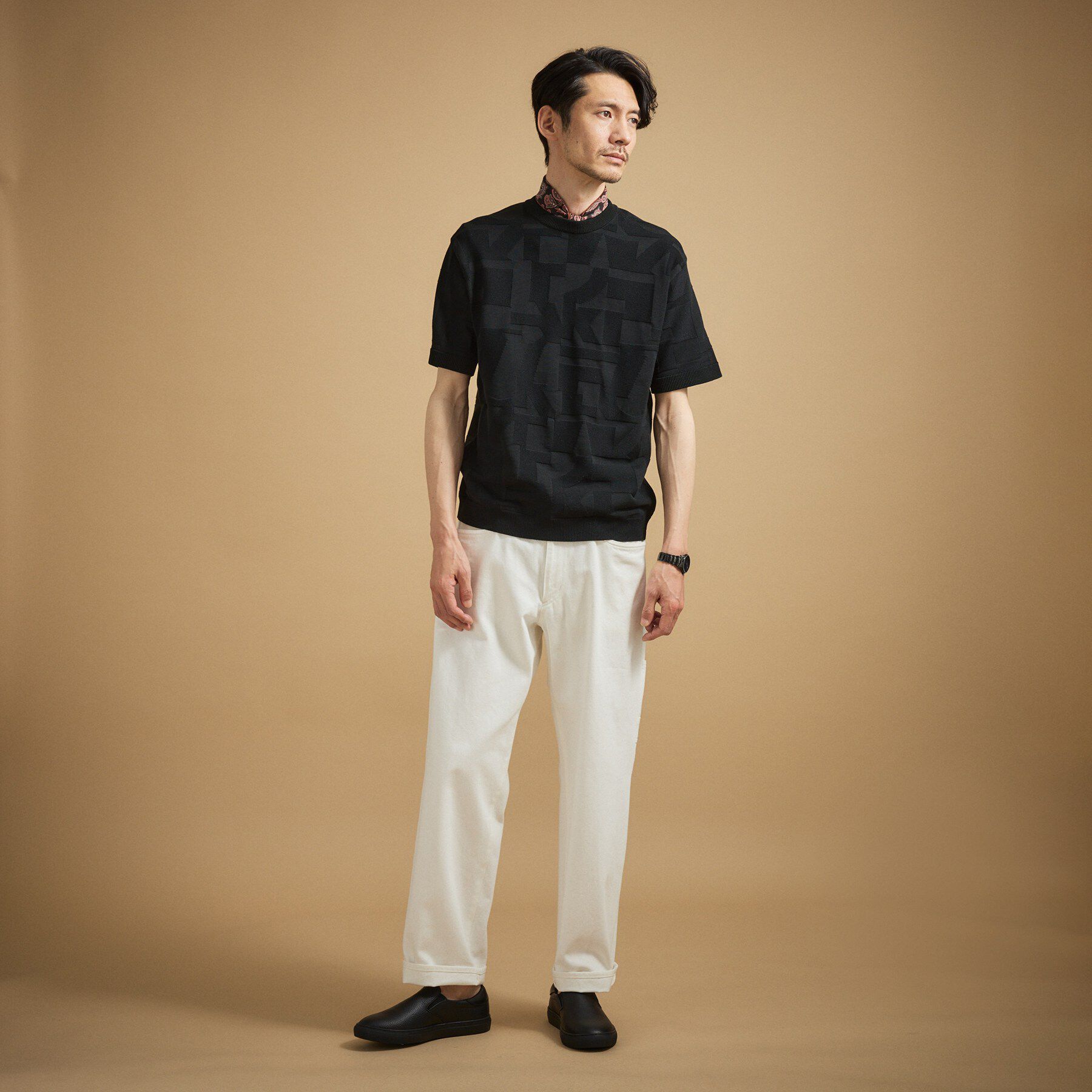 TAKEO KIKUCHI「レザースリッポンスニーカー」|スニーカー|