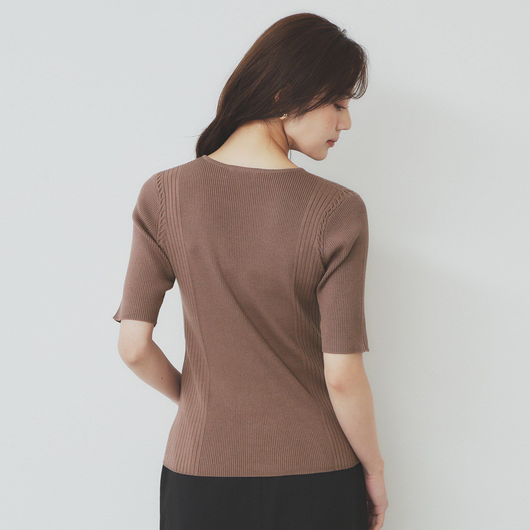 index「リブケーブルニット【洗濯機洗い可】」|ニット・セーター|