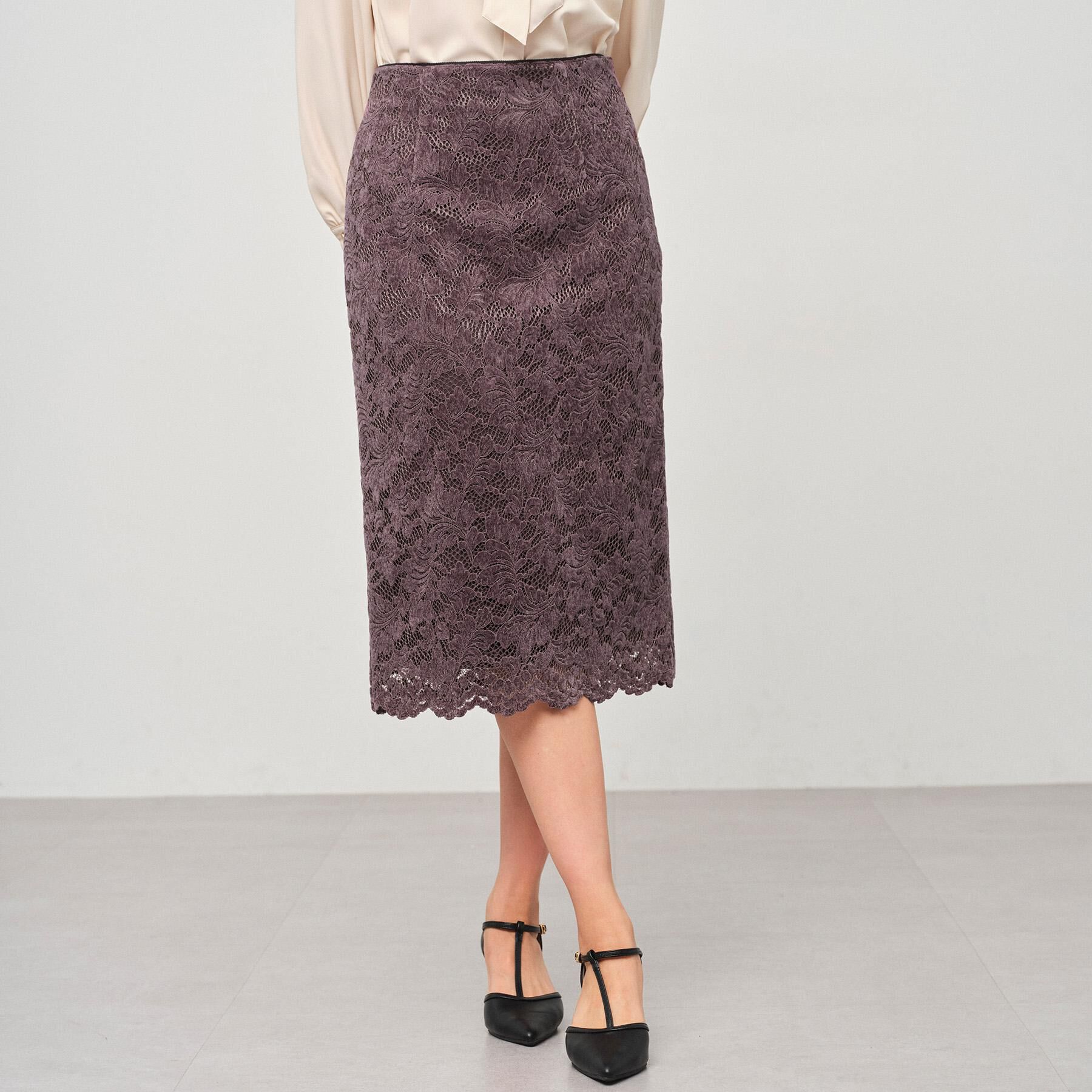 index「モールレースタイトスカート【洗濯機OK】」|スカート|