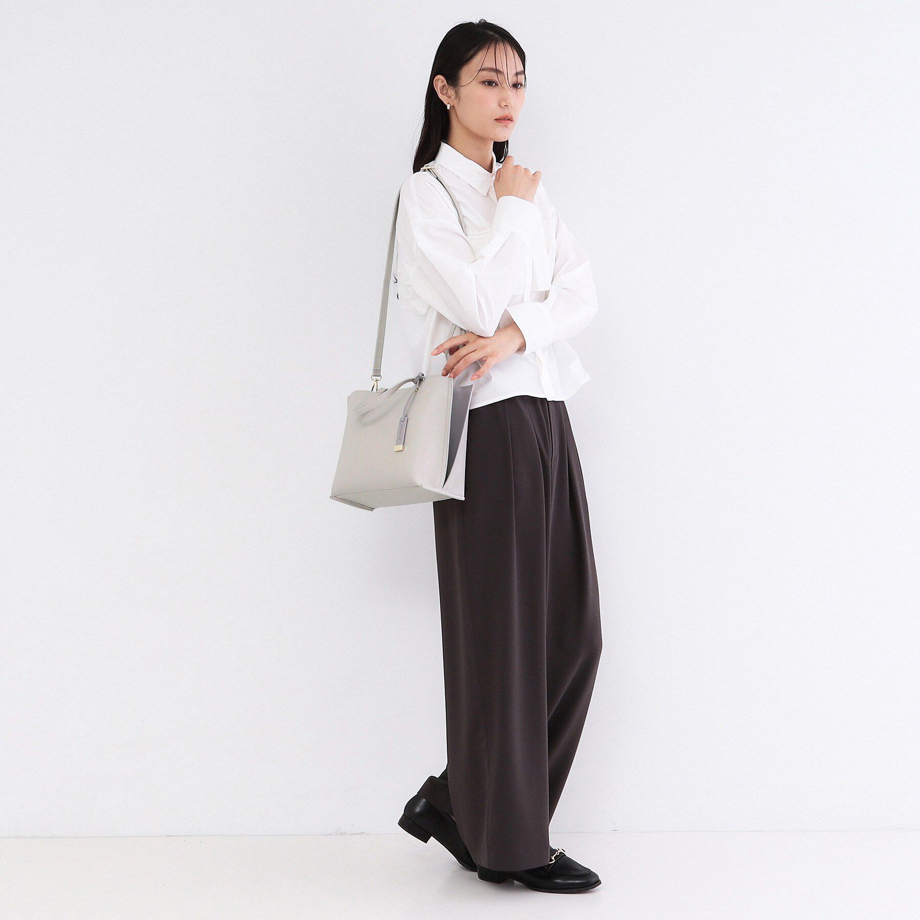 OPAQUE.CLIP「名品バイカラーミドルトート」|トートバッグ|