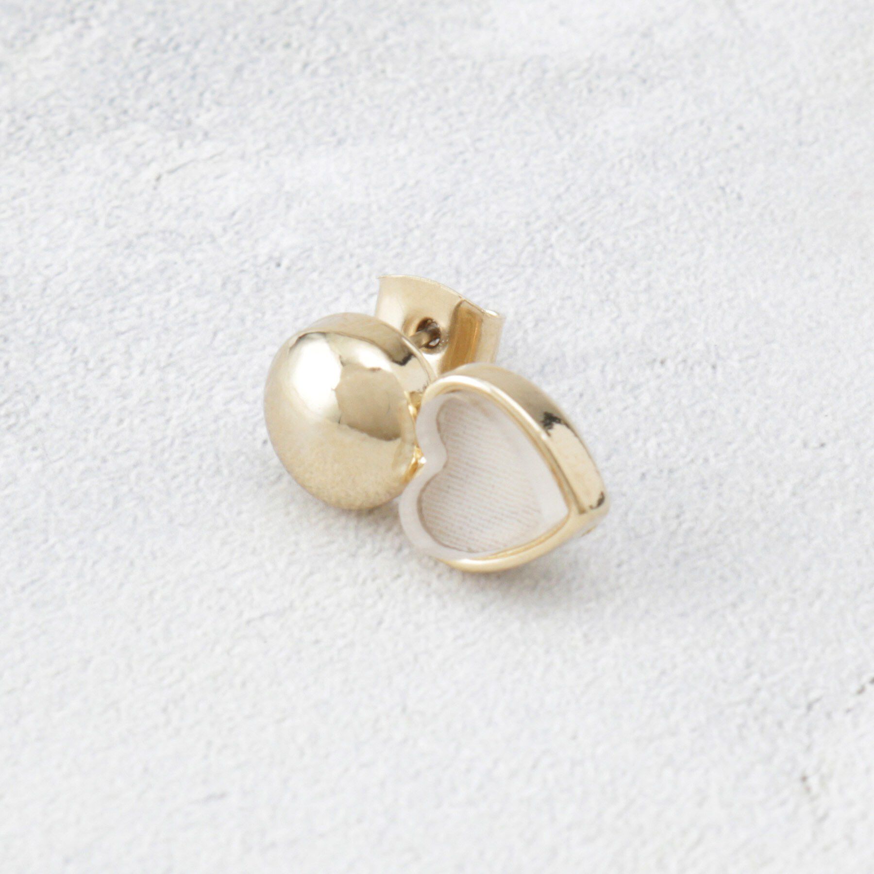 OPAQUE.CLIP「メタルハートモチーフピアス」|ピアス|