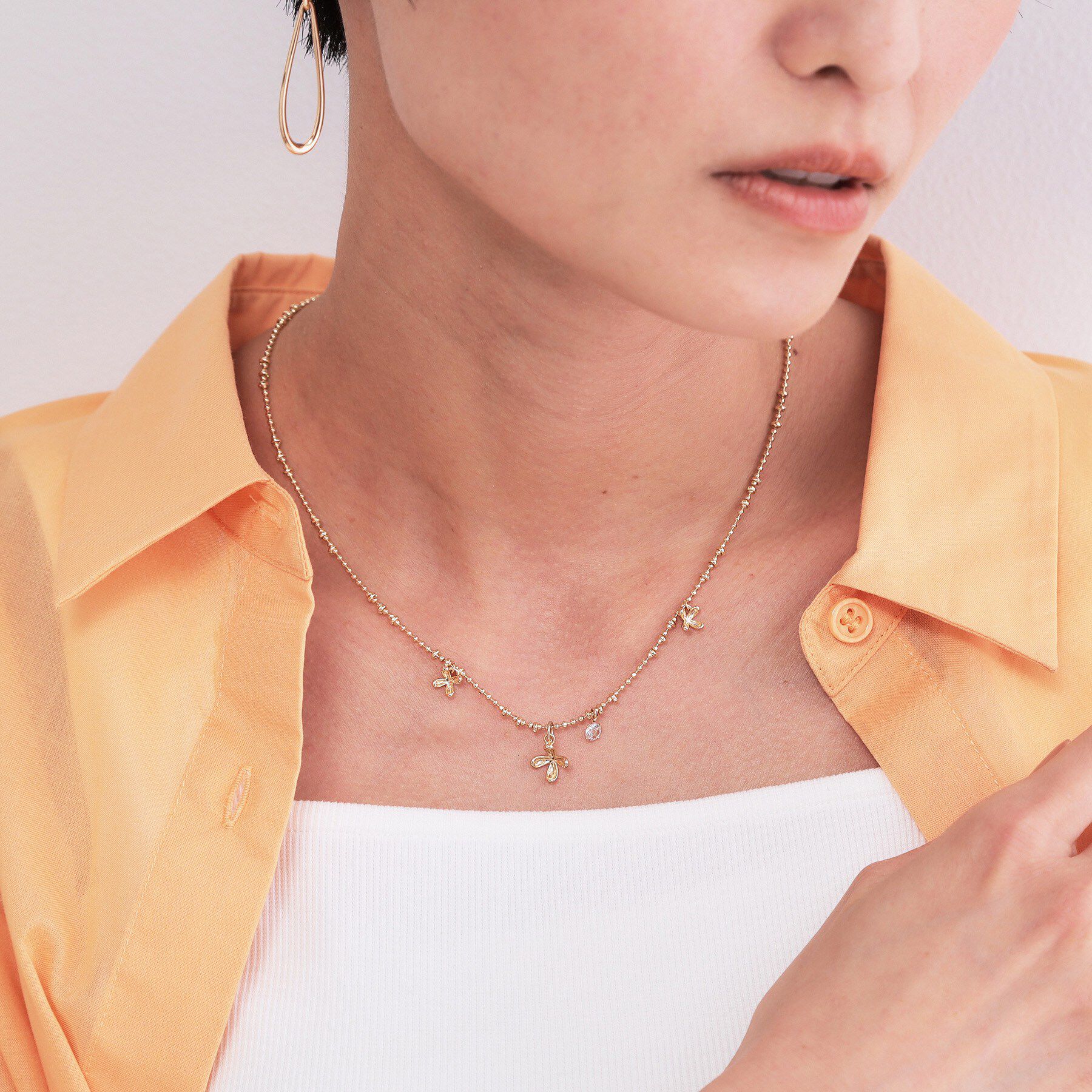 OPAQUE.CLIP「フラワーアッセンブルネックレス」|ネックレス|