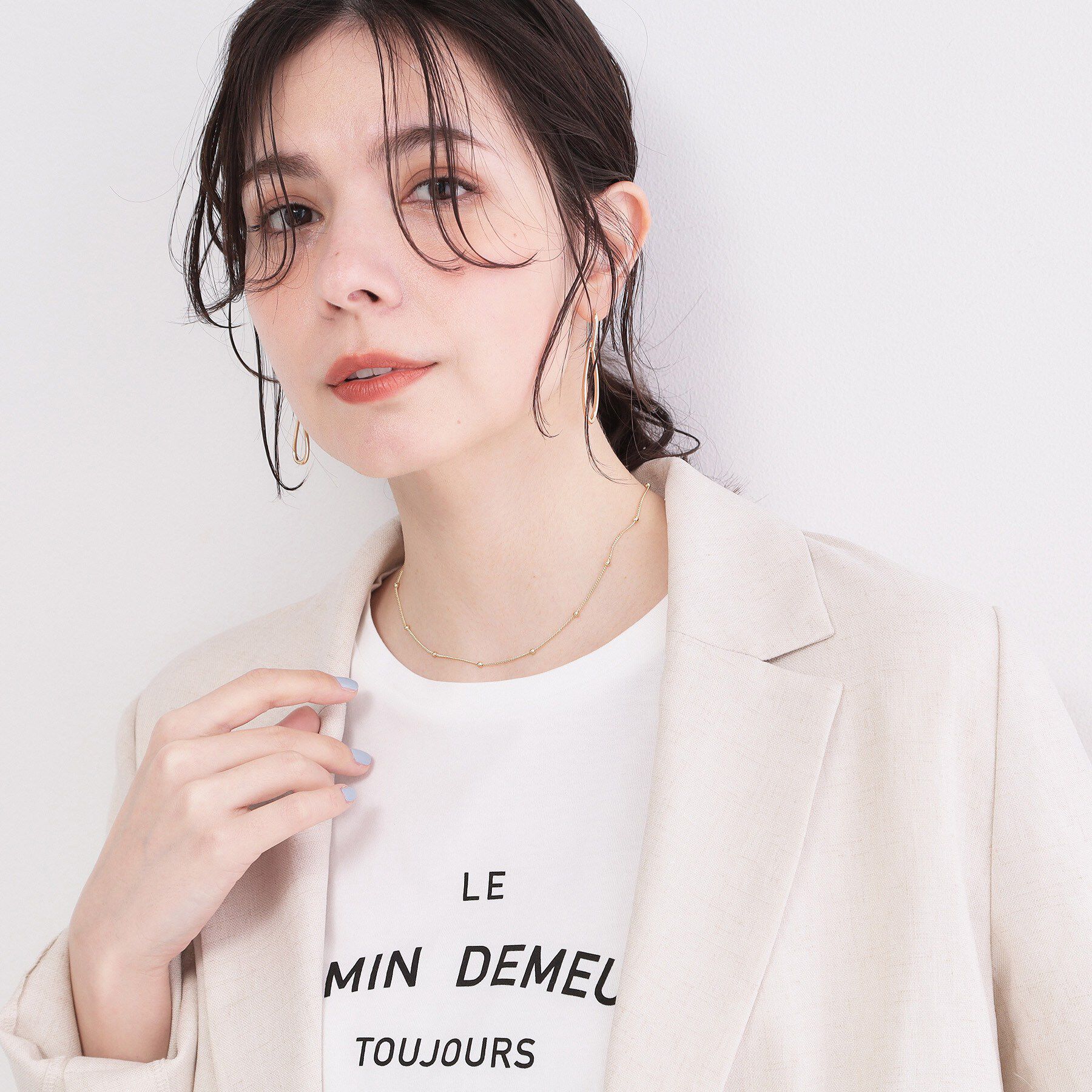 OPAQUE.CLIP「デザインチェーン&times;ビーズSET ネックレス」|ネックレス|