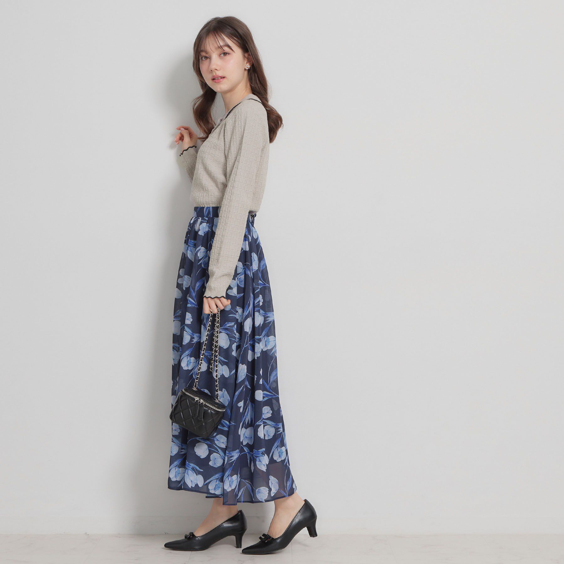 Couture broach「【洗える着映え】ビジュー釦ポロニット」|ニット・セーター|