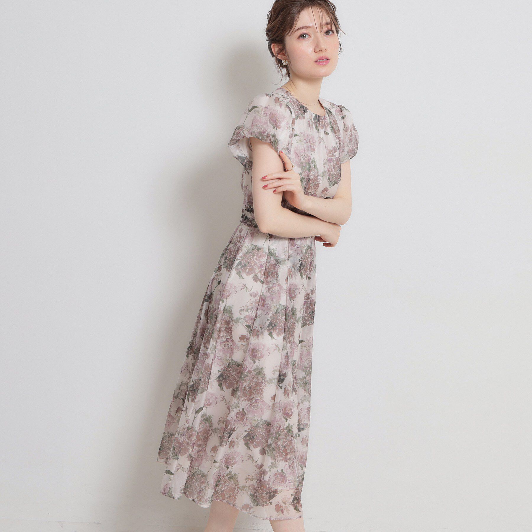 Couture broach「【洗える・着映え】オーガンフルールワンピース」|ワンピース|