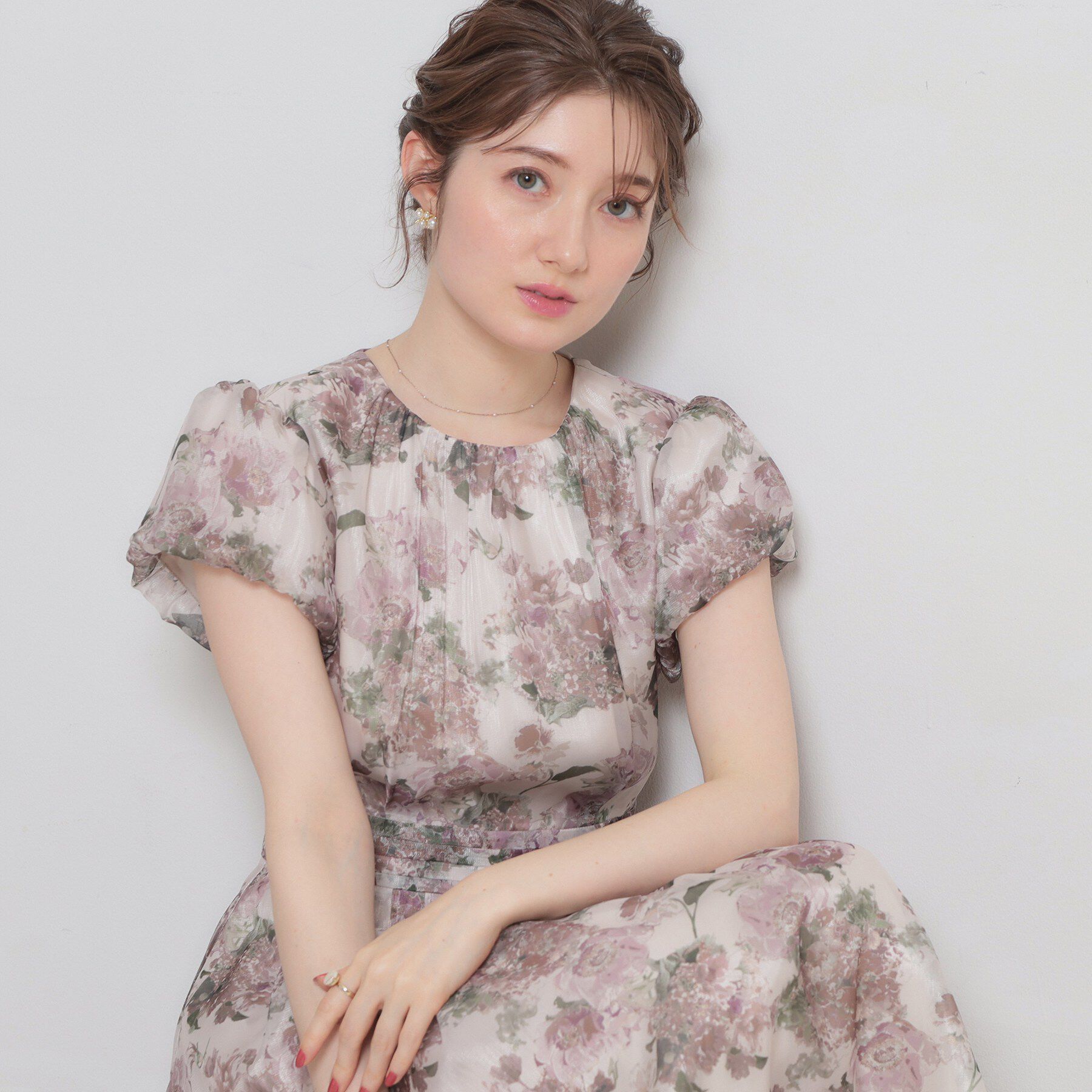 Couture broach「【洗える・着映え】オーガンフルールワンピース」|ワンピース|