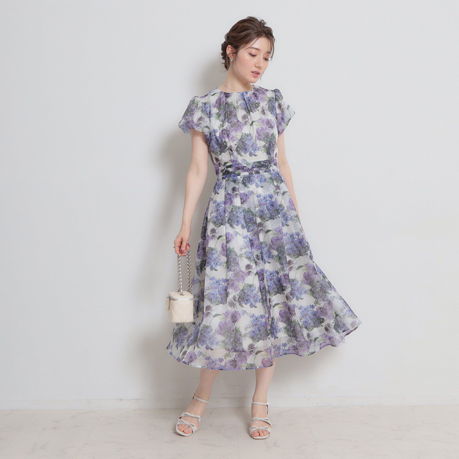 Couture broach「【洗える・着映え】オーガンフルールワンピース」|ワンピース|