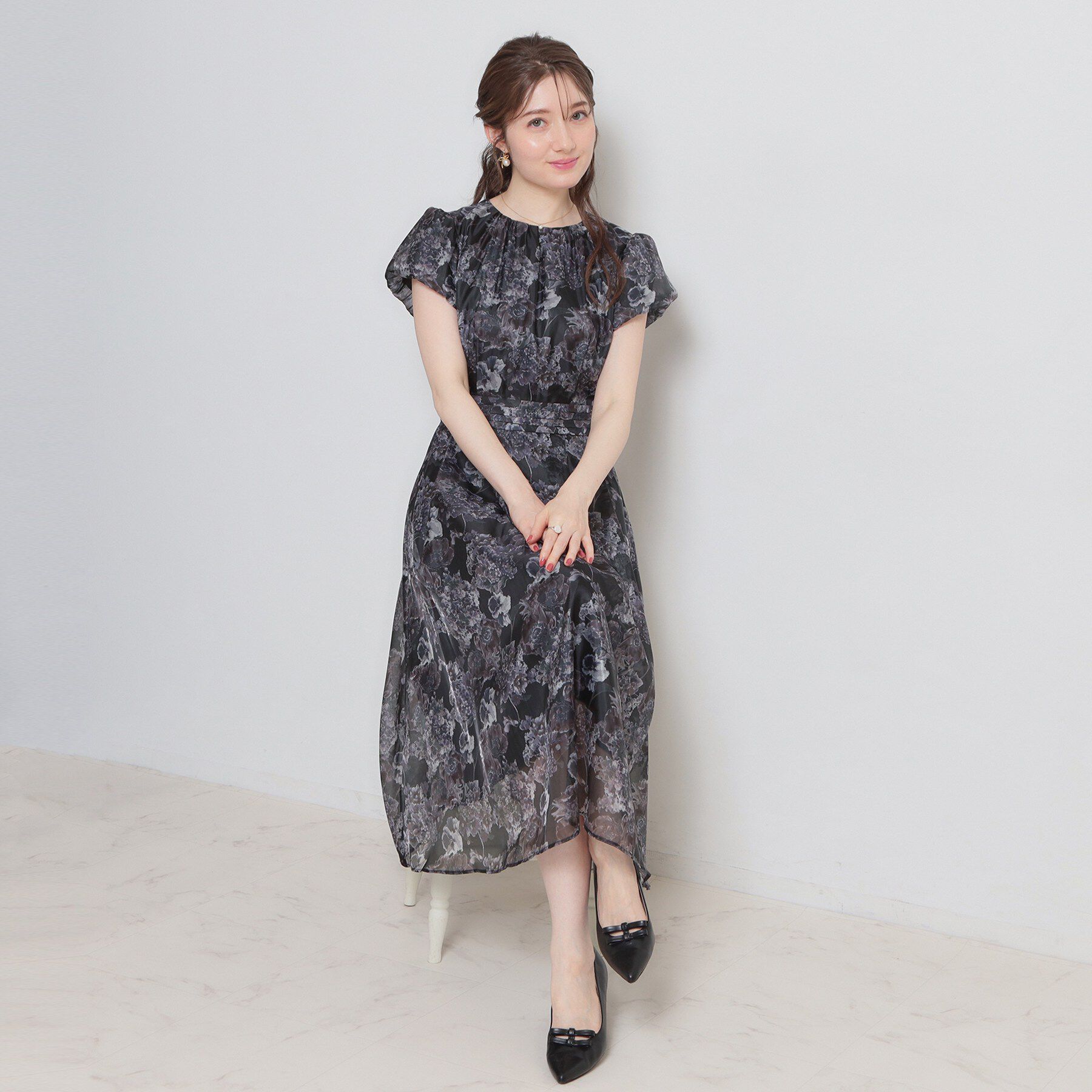 Couture broach「【洗える・着映え】オーガンフルールワンピース」|ワンピース|