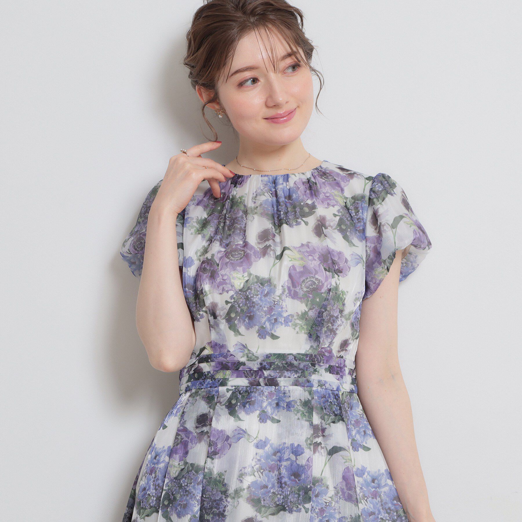 Couture broach「【洗える・着映え】オーガンフルールワンピース」|ワンピース|