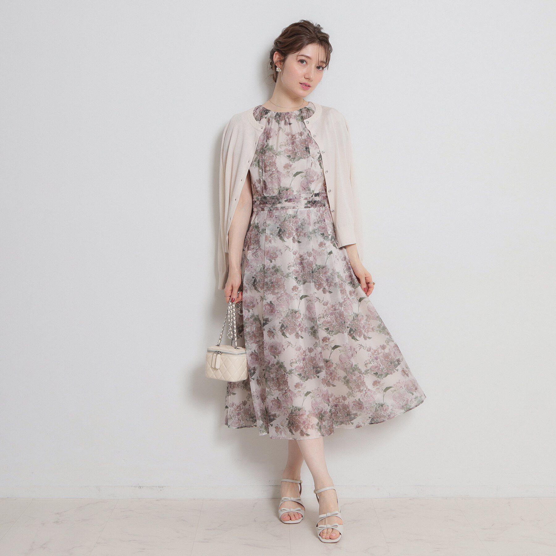 Couture broach「【洗える・着映え】オーガンフルールワンピース」|ワンピース|