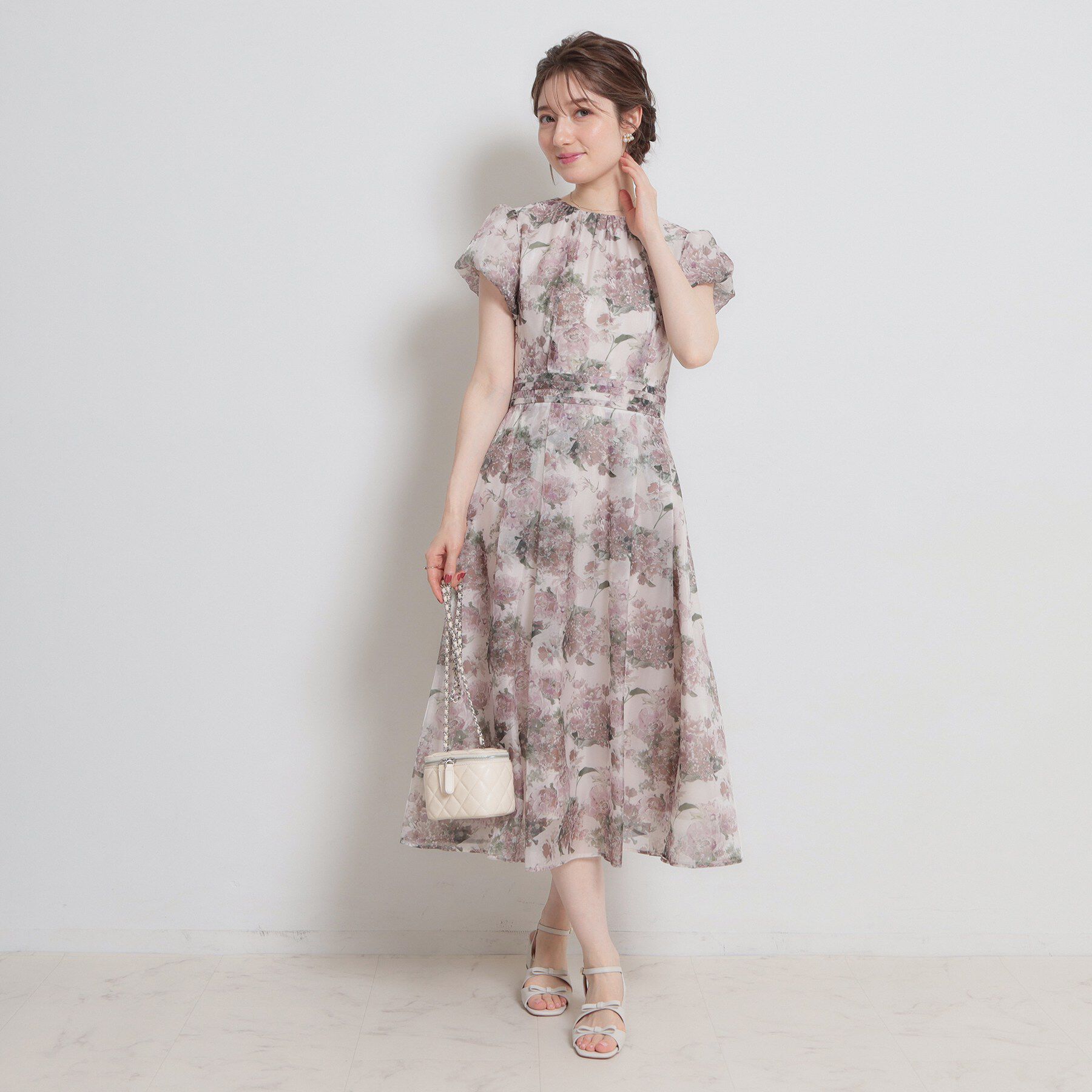 Couture broach「【洗える・着映え】オーガンフルールワンピース」|ワンピース|